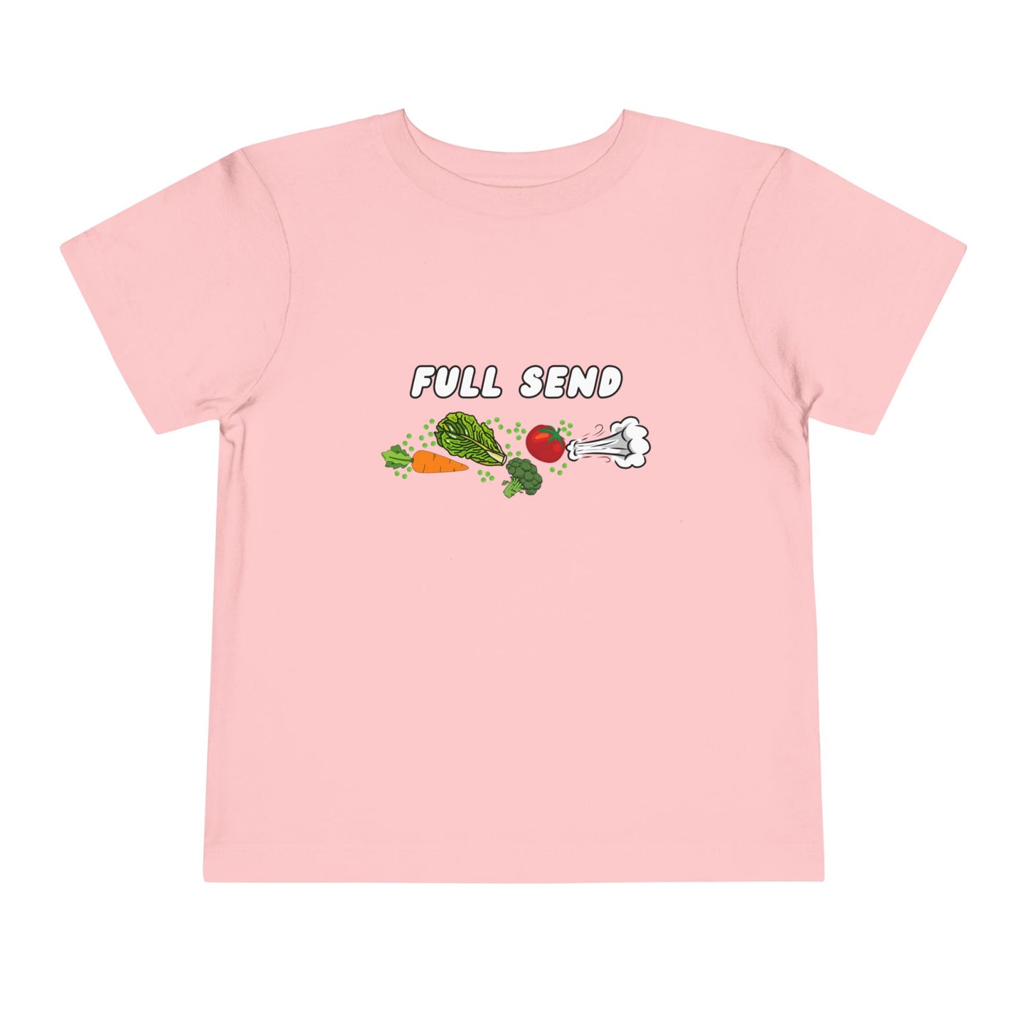 Full Send Toddler Tee, Fun Children's Shirt, Adorable Gift for Kids, Playful Outfit, Everyday Wear, Birthday Gift, Veggie Theme