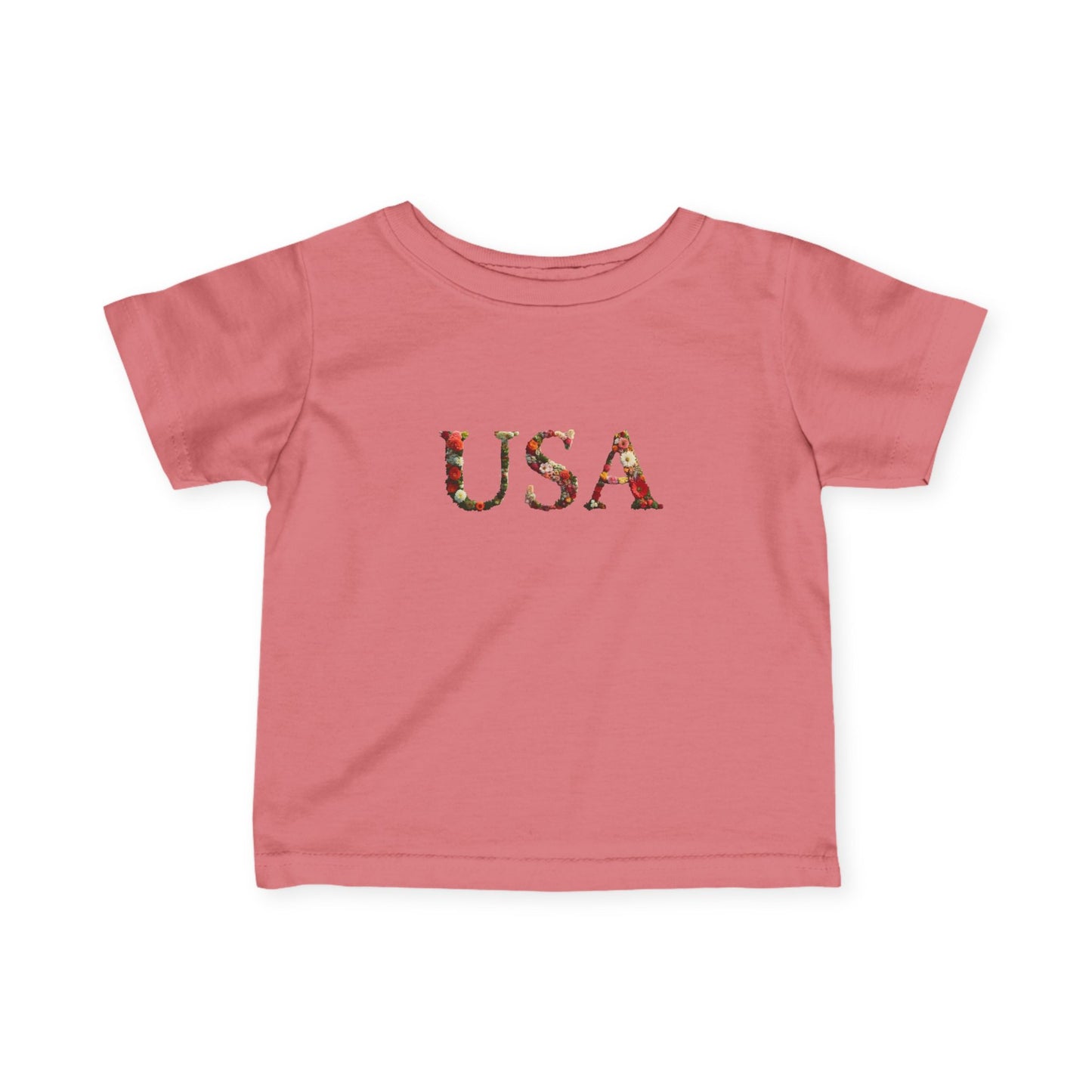 'USA' Floral Infant Tee