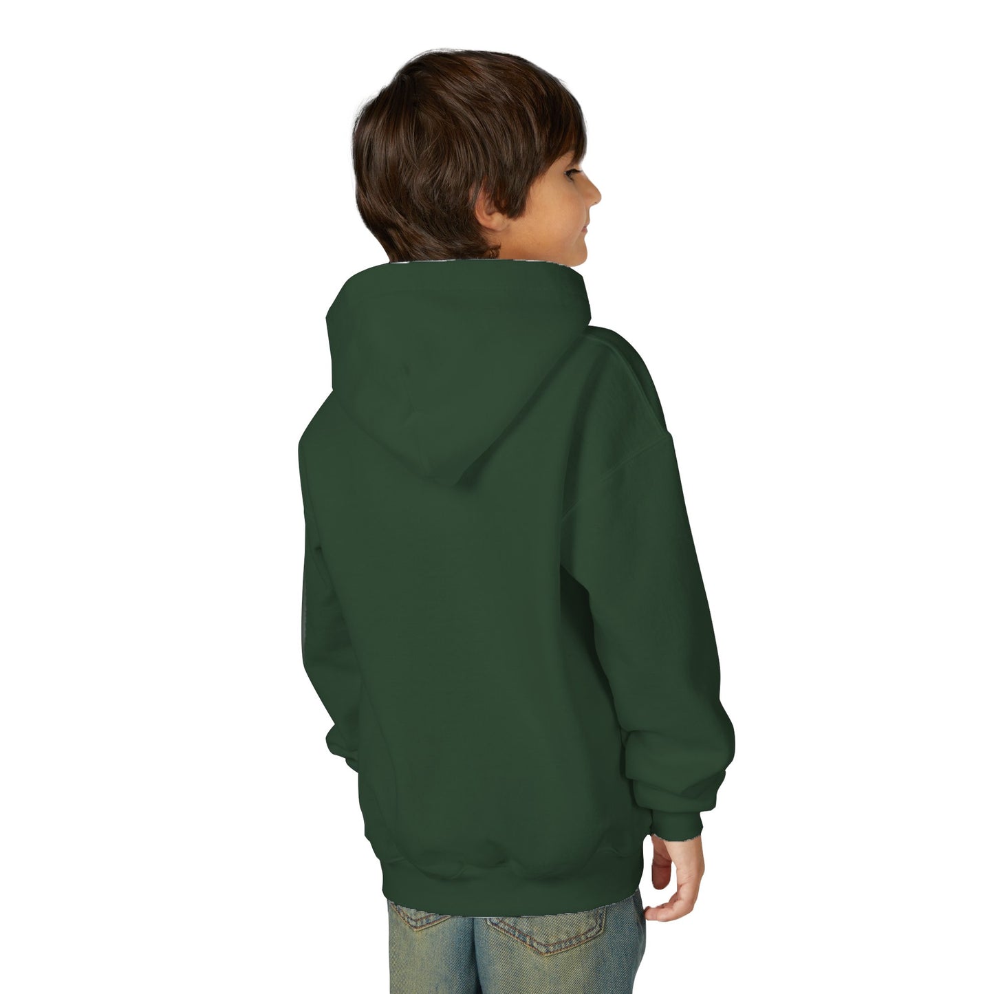 ‘Raised by Heroes’ Patriotic Youth Heavy Blend Hoodie, American Spirit Apparel