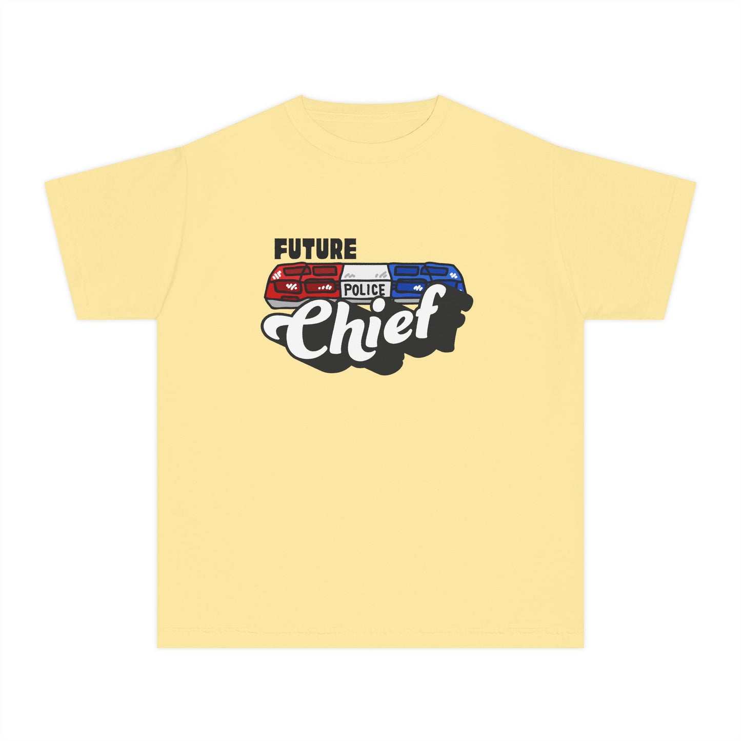 'Future Police Chief' Youth Tee, Police Officer Shirt, Kid's Law Enforcement Gift, Birthday Present, Future Hero Apparel