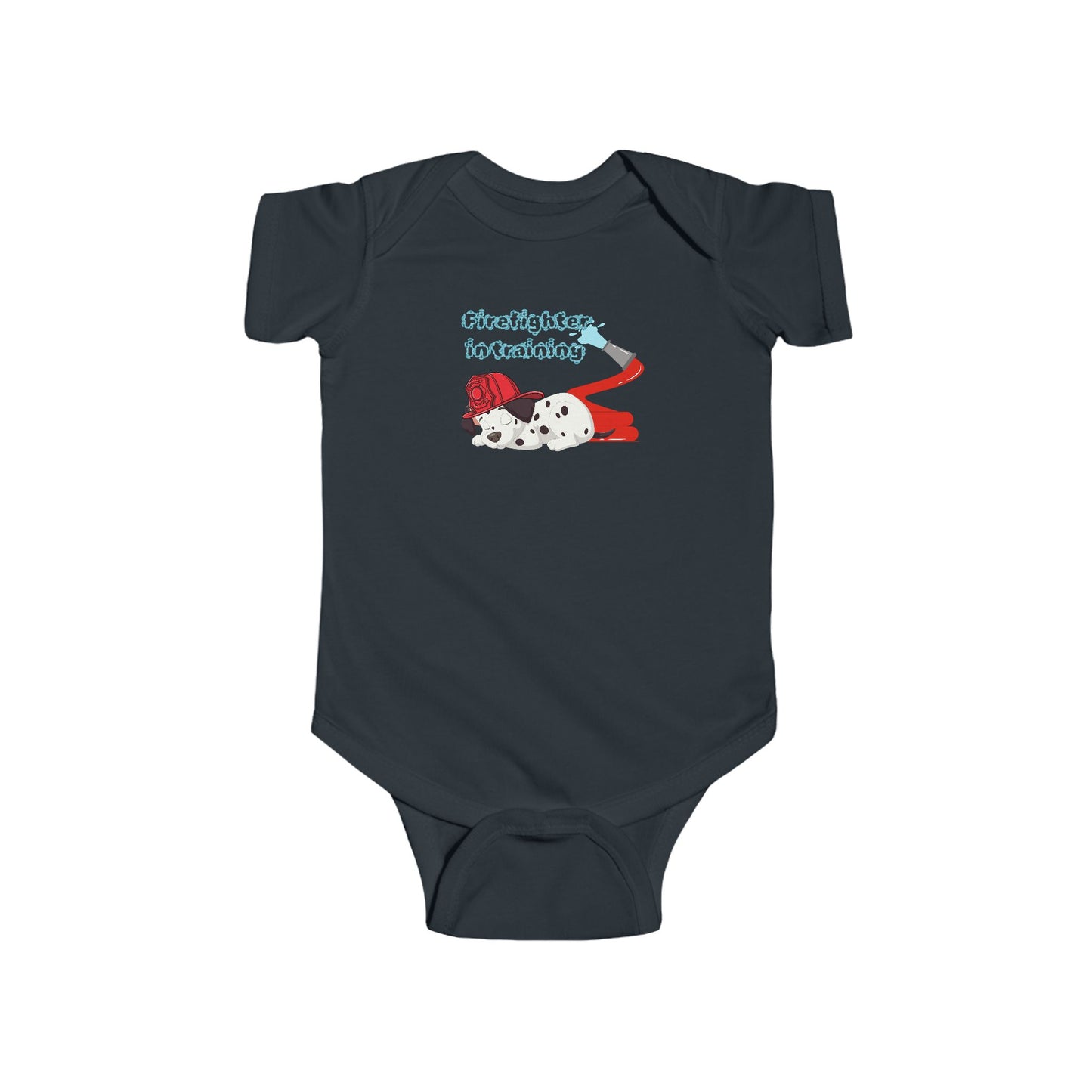 'Firefighter in Training' Infant Bodysuit with Cute Puppy Design, Baby Gift, Toddler Outfit, Newborn Clothes, Animal Lover Apparel