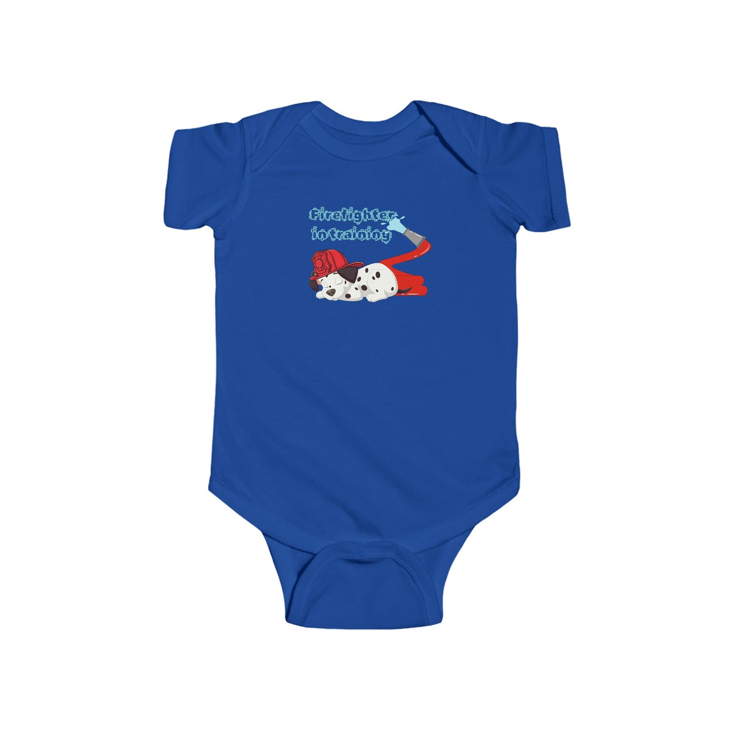 'Firefighter in Training' Infant Bodysuit with Cute Puppy Design, Baby Gift, Toddler Outfit, Newborn Clothes, Animal Lover Apparel