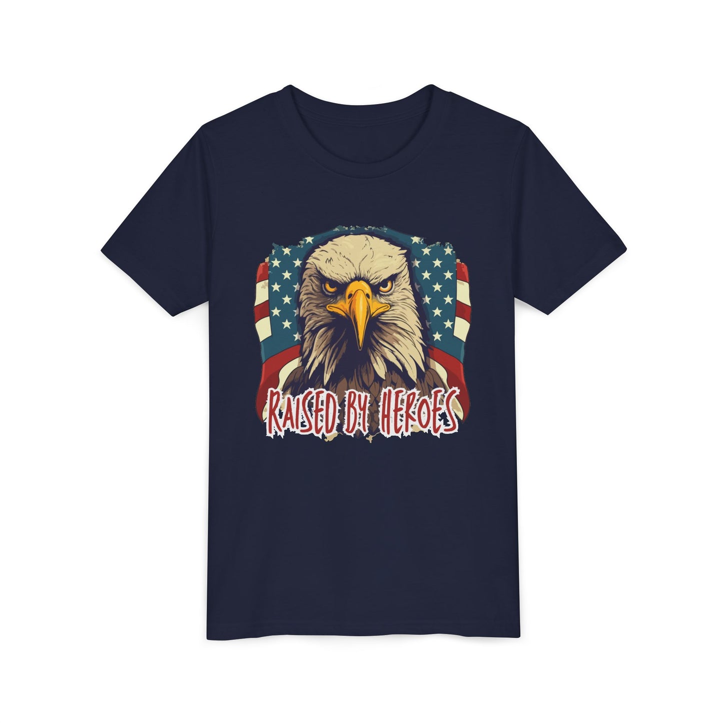 'Raised by Heroes' Youth tee - Patriotic Kids Apparel