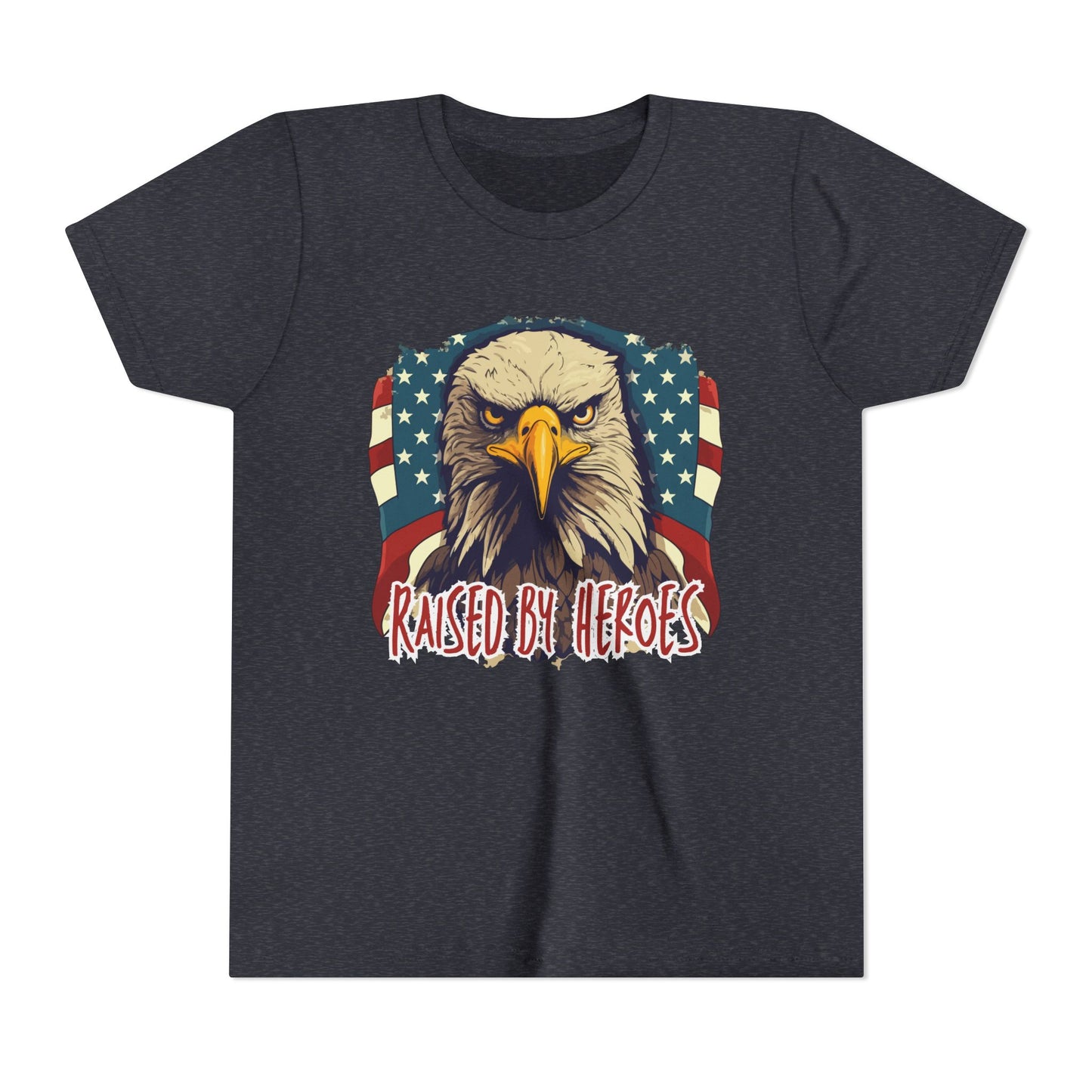 'Raised by Heroes' Youth tee - Patriotic Kids Apparel