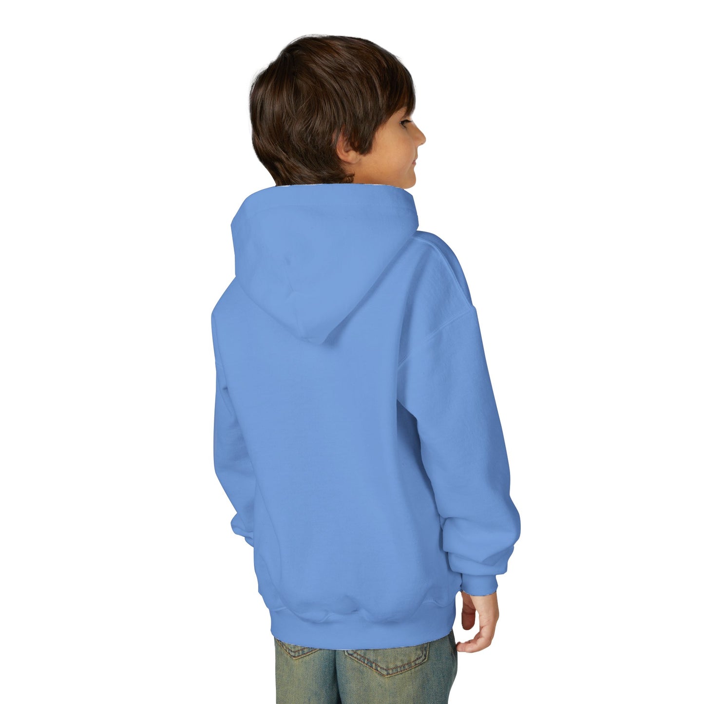 ‘Raised by Heroes’ Patriotic Youth Heavy Blend Hoodie, American Spirit Apparel