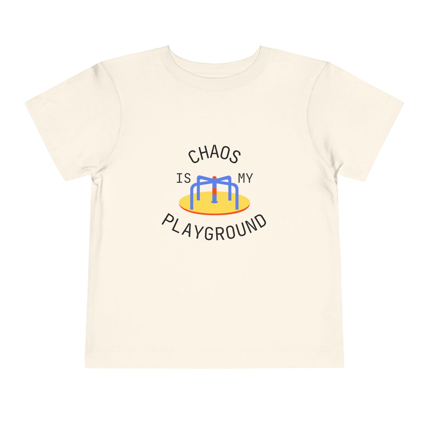 Chaos is my Playground Toddler Tee, Kids Playtime Shirt, Toddler Gift, Short Sleeve Tee for Boys, Fun Everyday Wear, Birthday Gift