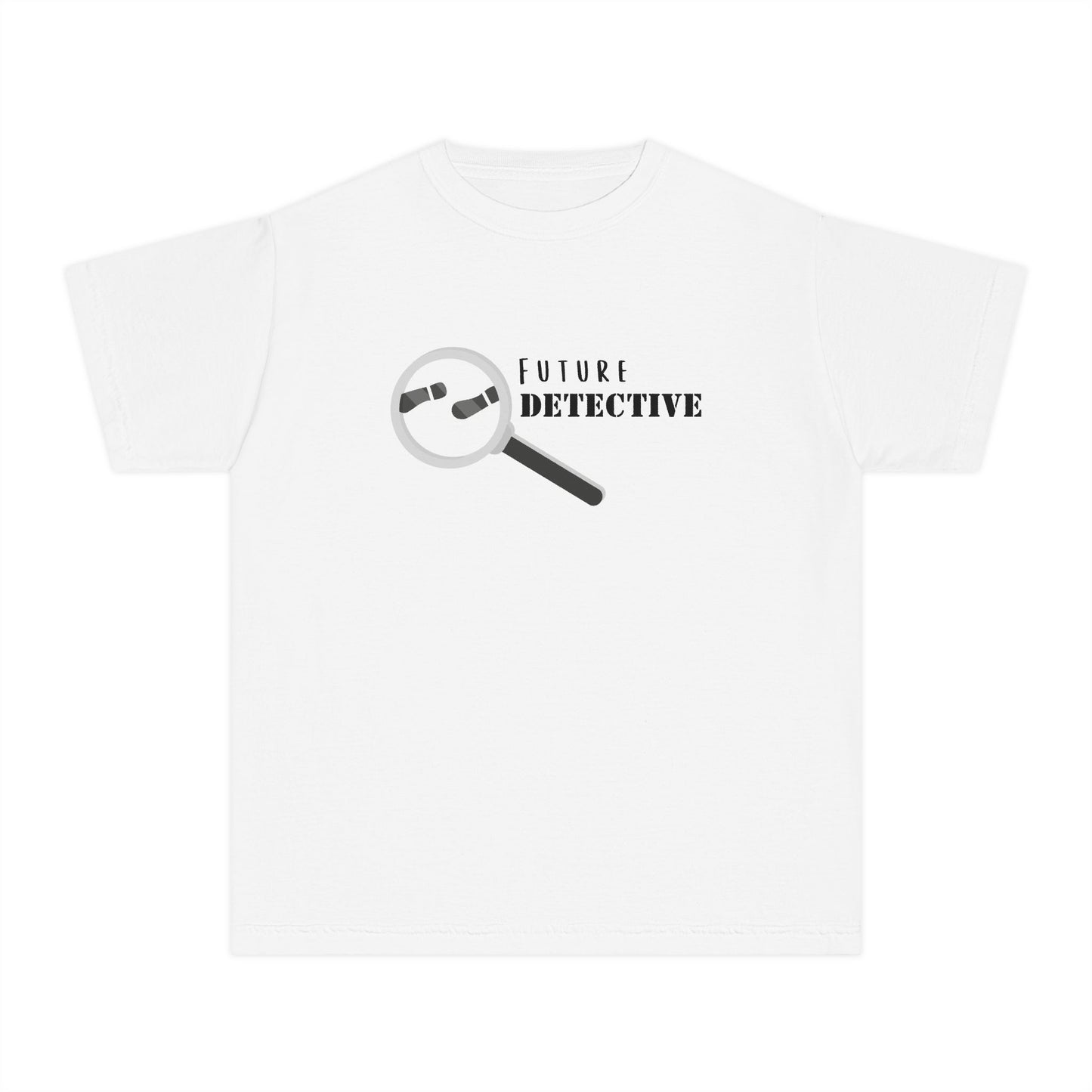 'Future Detective' Youth Tee, Kids Detective Shirt, Fun Gift for Young Sleuths, Birthday Present, Future Detective Apparel