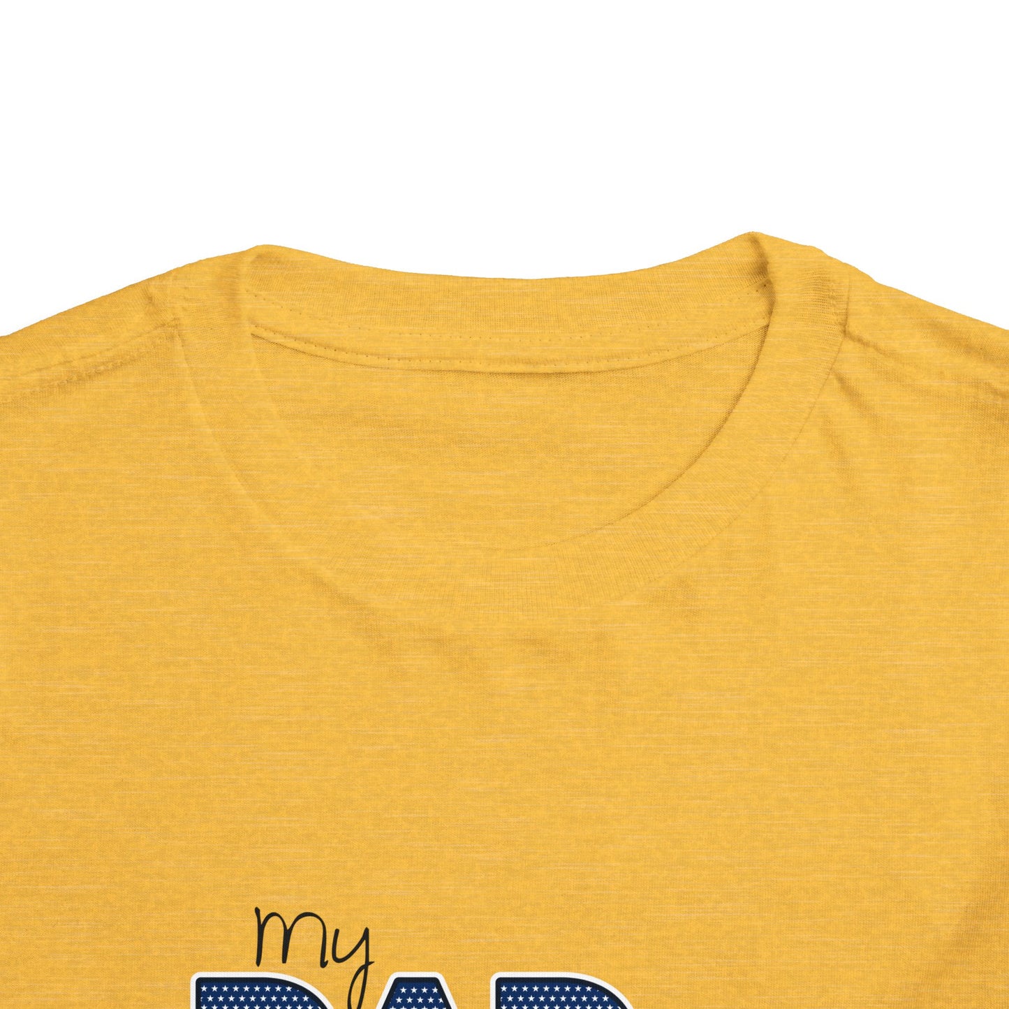 'My Dad Wears Dog Tags' Patriotic Toddler Tee