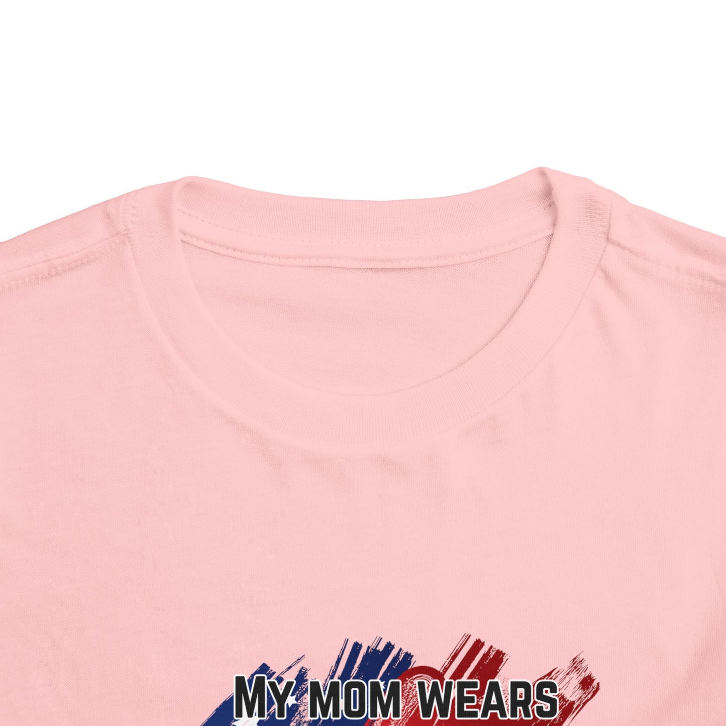 'My Mom Wears Combat Boots' Toddler Tee - Fun Kids Shirt, Gifts for Military Families, Cute Toddler Outfit, Everyday Wear, Unique Baby Tee