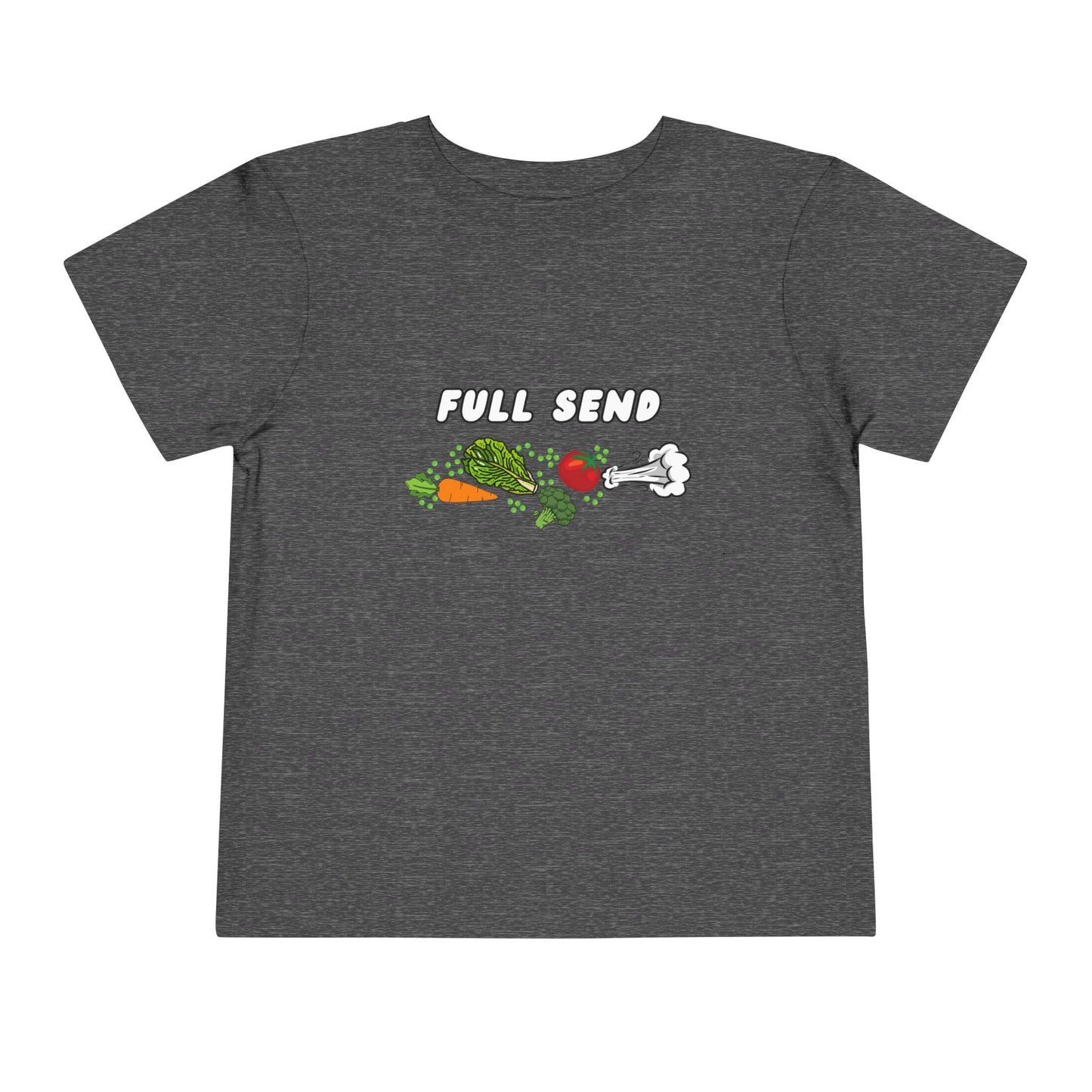 Full Send Toddler Tee, Fun Children's Shirt, Adorable Gift for Kids, Playful Outfit, Everyday Wear, Birthday Gift, Veggie Theme