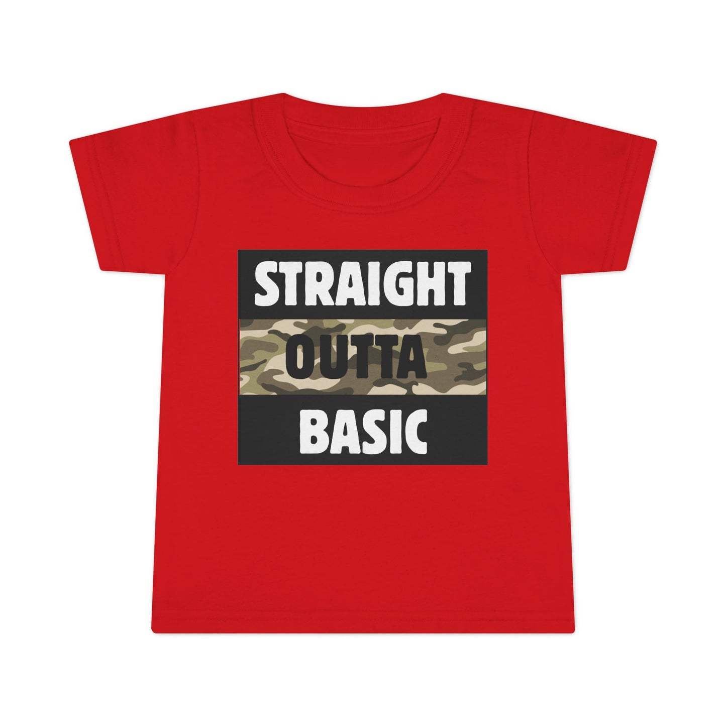 'Straight Outta Basic' Toddler T-Shirt - Fun Kids Tee, Birthday Gift, Everyday Wear, Statement Shirt, Causal Outfit