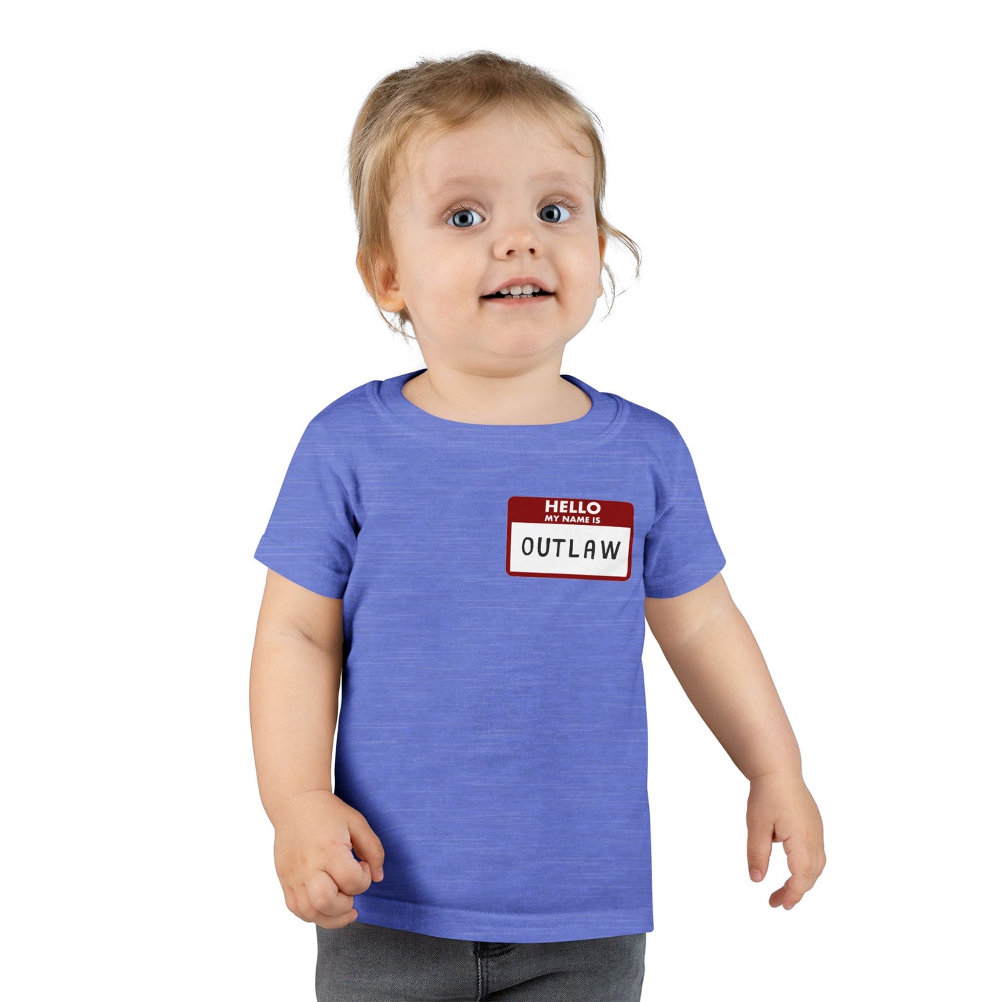 'What Daddy says is Law' Outlaw Toddler T-Shirt | Fun Playful Tee for Kids | Unique Gift Idea, Casual Wear