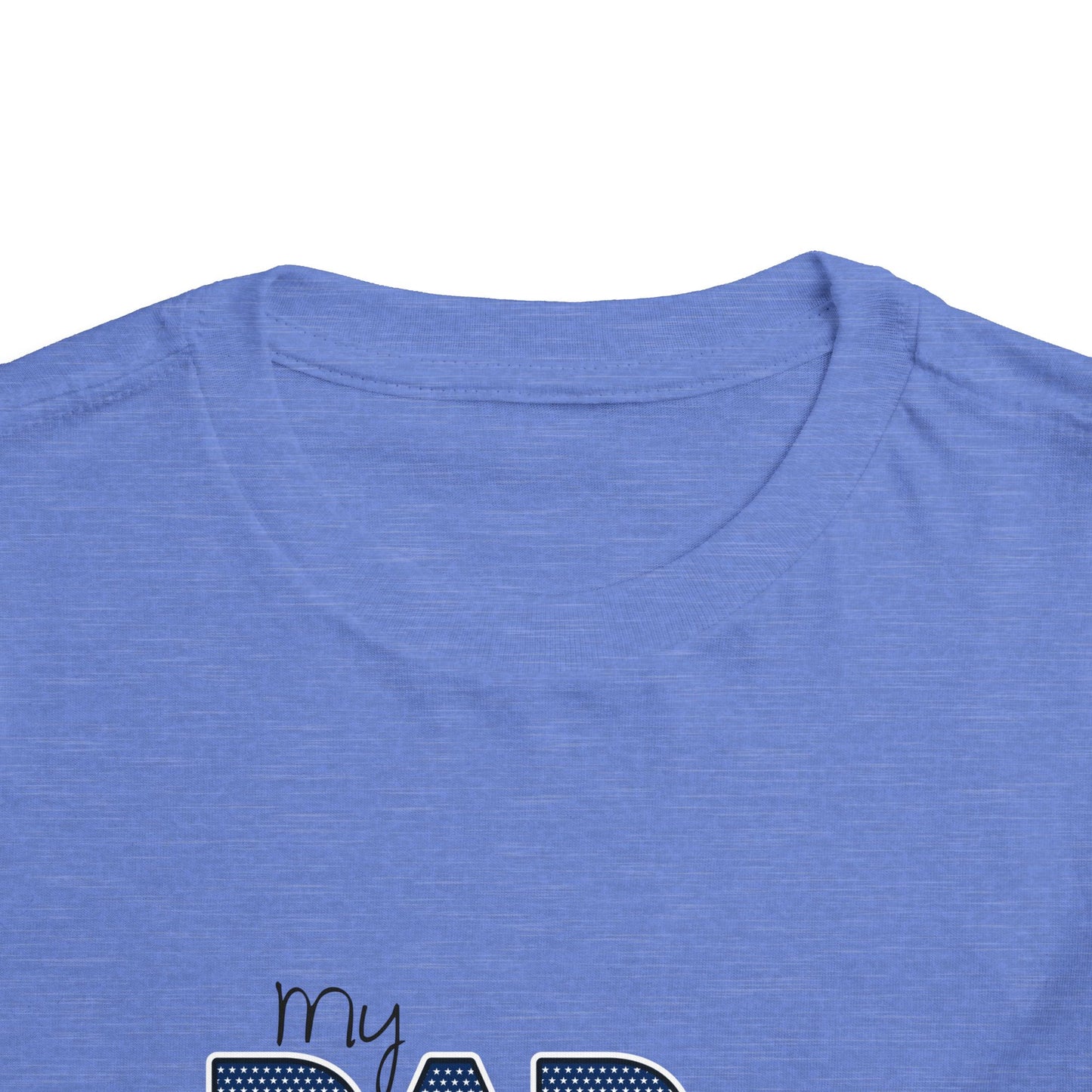 'My Dad Wears Dog Tags' Patriotic Toddler Tee