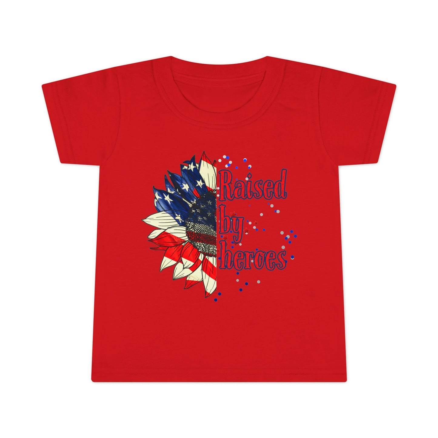 'Raised by Heroes' Toddler T-Shirt | Patriotic Kids Tee | Independence Day Gift, Memorial Day Outfit, Proud Family Apparel, Everyday Wear
