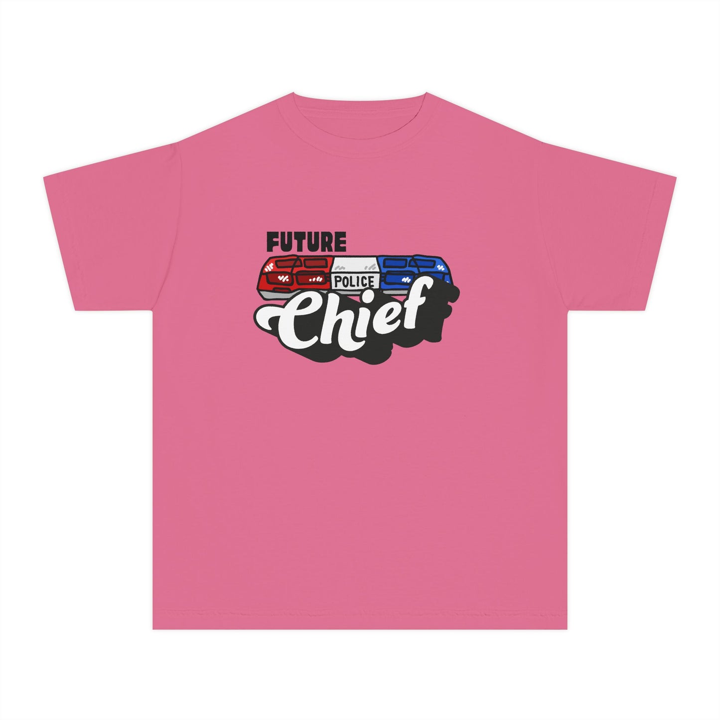 'Future Police Chief' Youth Tee, Police Officer Shirt, Kid's Law Enforcement Gift, Birthday Present, Future Hero Apparel