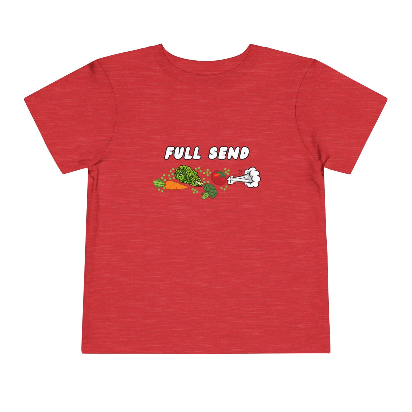 Full Send Toddler Tee, Fun Children's Shirt, Adorable Gift for Kids, Playful Outfit, Everyday Wear, Birthday Gift, Veggie Theme