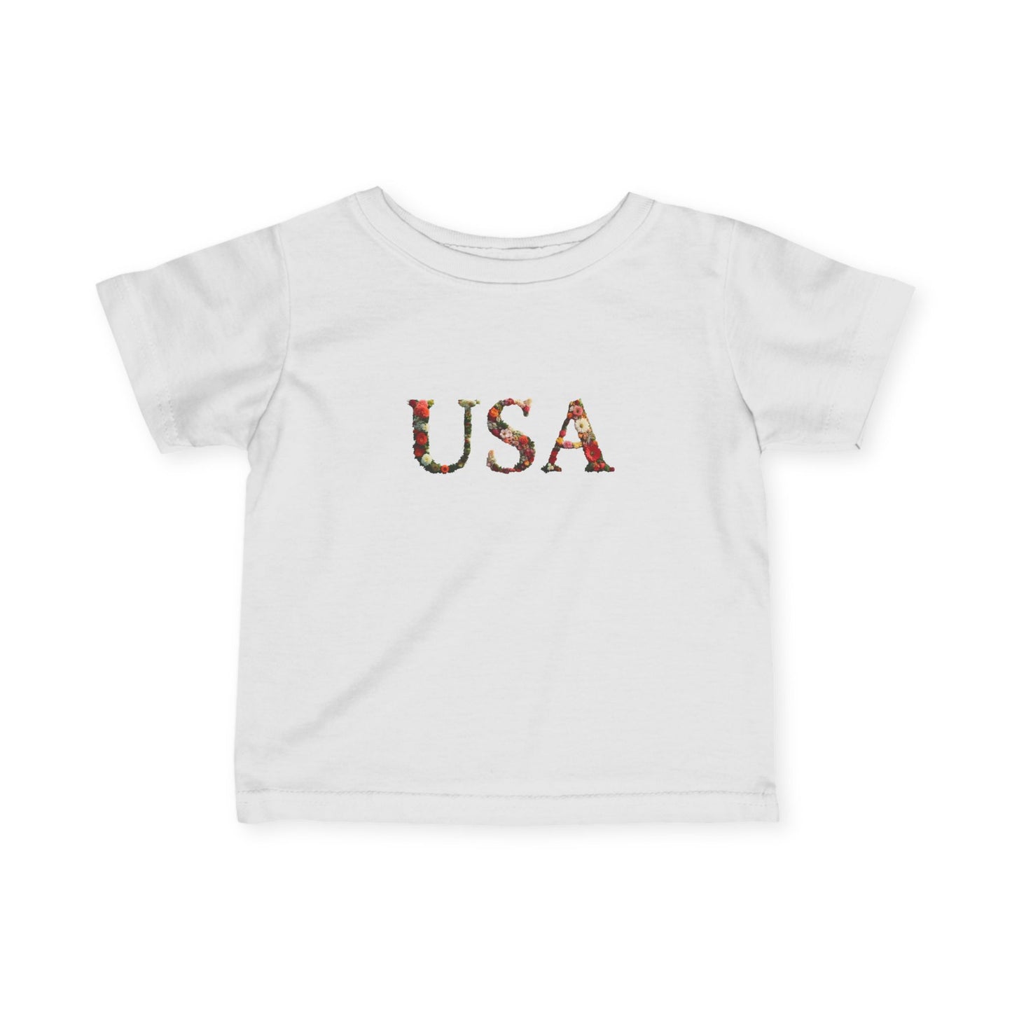 'USA' Floral Infant Tee