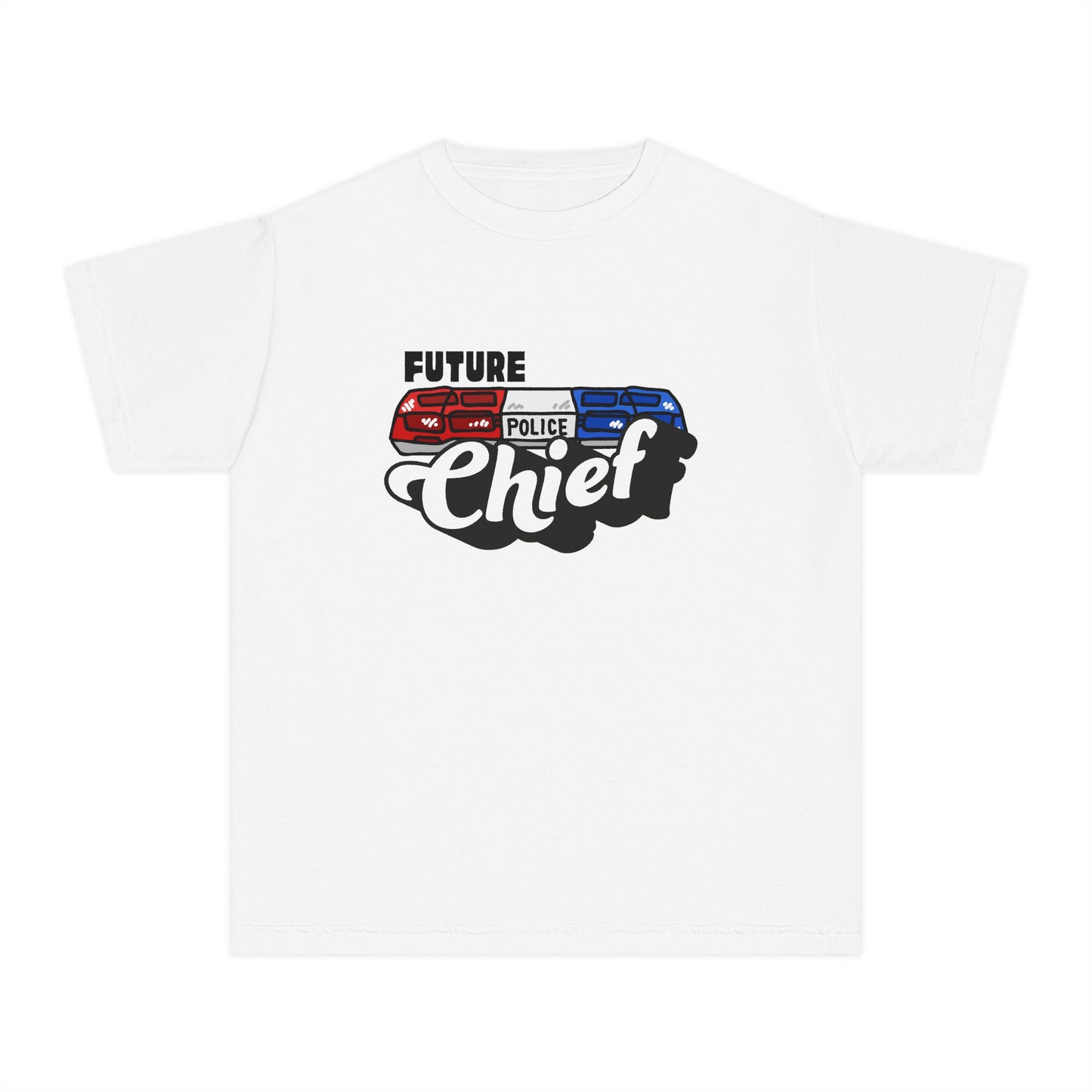 'Future Police Chief' Youth Tee, Police Officer Shirt, Kid's Law Enforcement Gift, Birthday Present, Future Hero Apparel