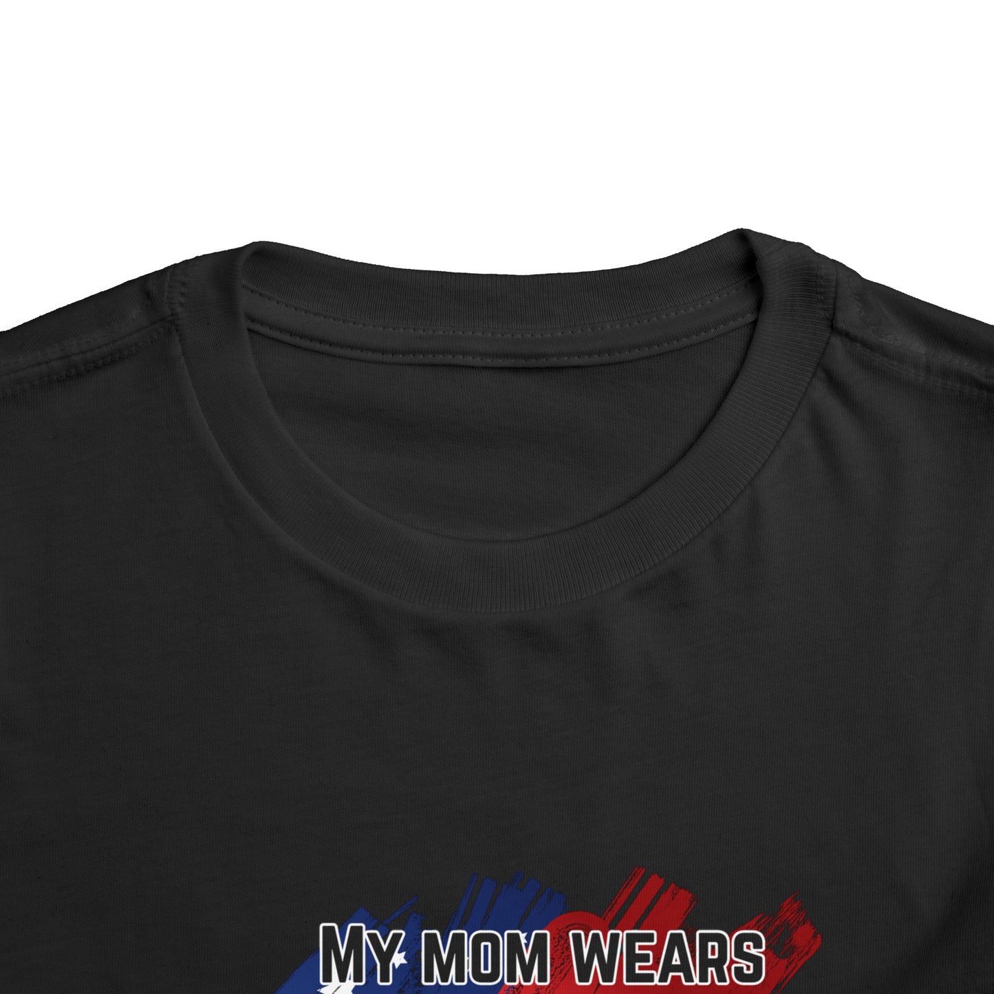 'My Mom Wears Combat Boots' Toddler Tee - Fun Kids Shirt, Gifts for Military Families, Cute Toddler Outfit, Everyday Wear, Unique Baby Tee