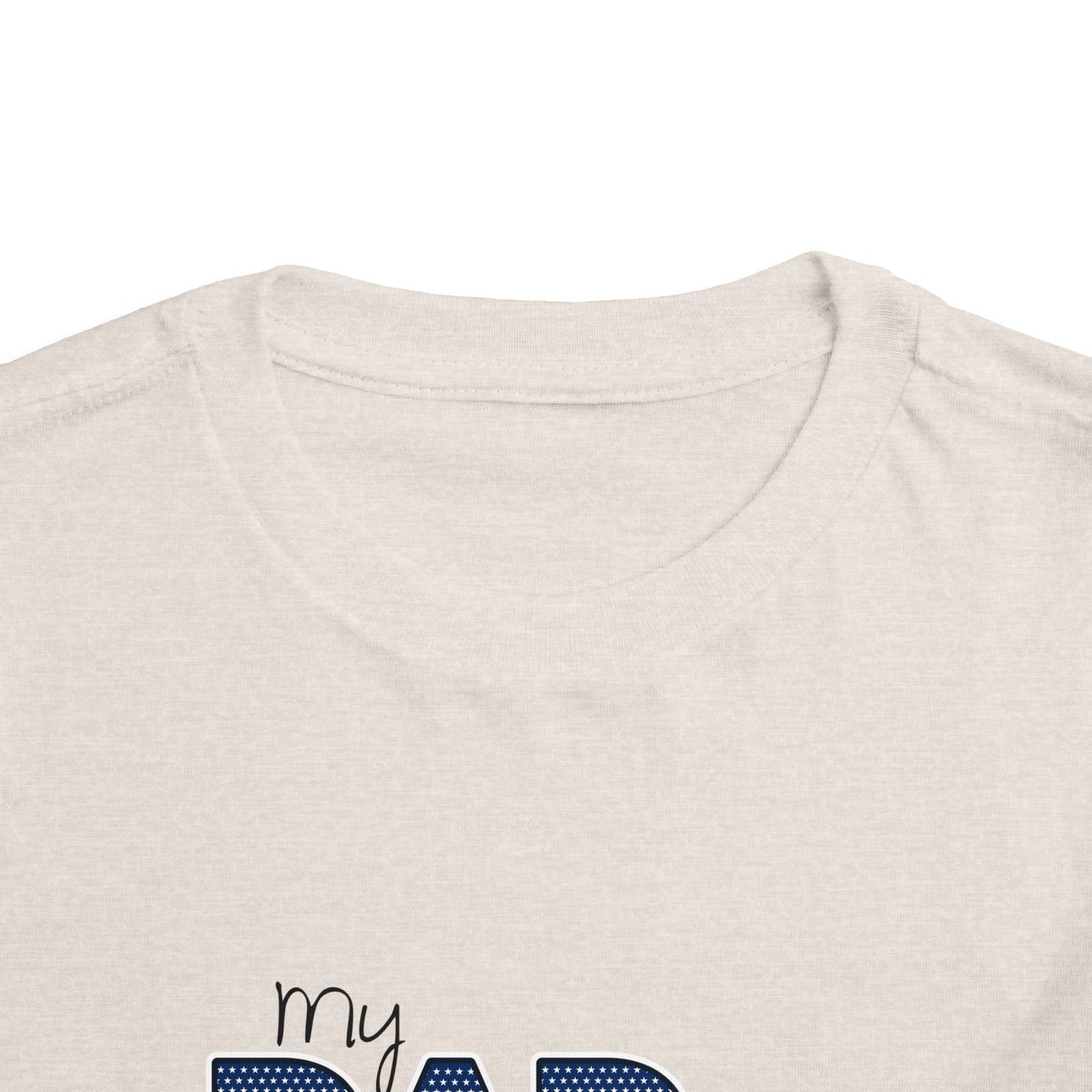 'My Dad Wears Dog Tags' Patriotic Toddler Tee