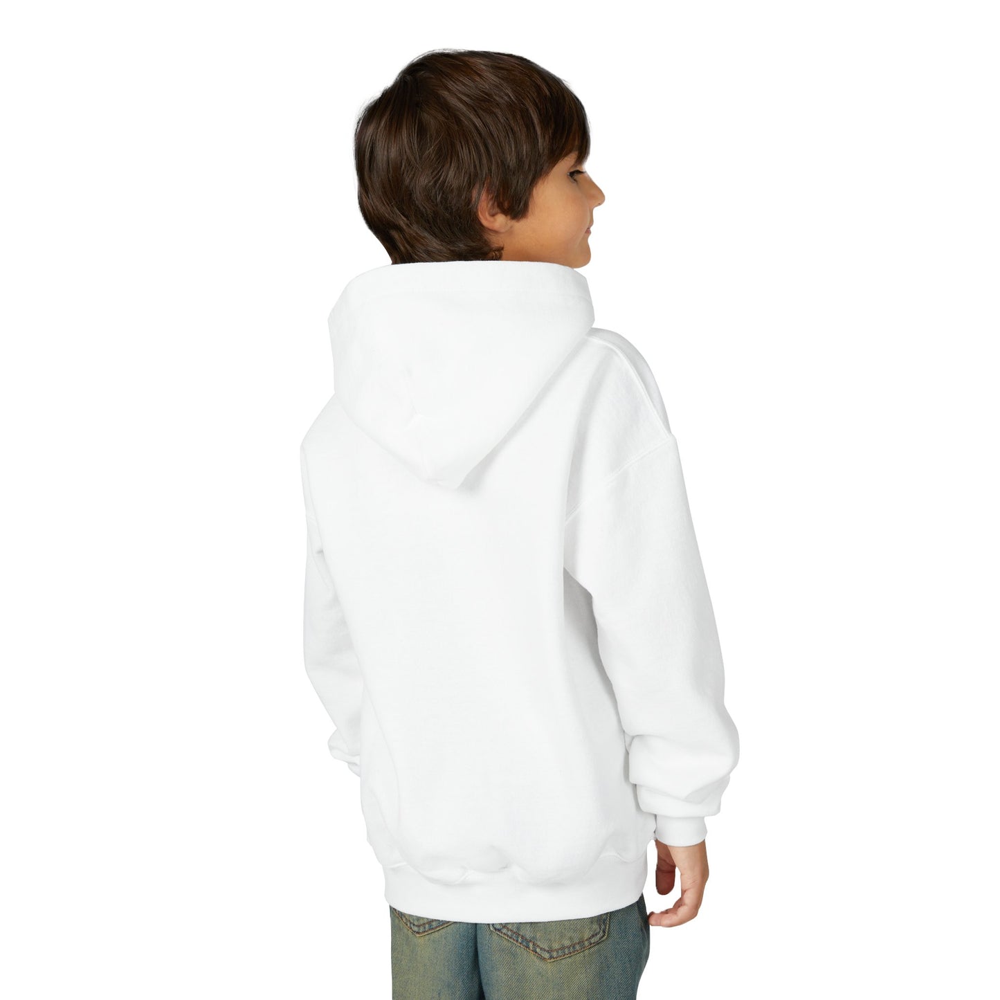 ‘Raised by Heroes’ Patriotic Youth Heavy Blend Hoodie, American Spirit Apparel