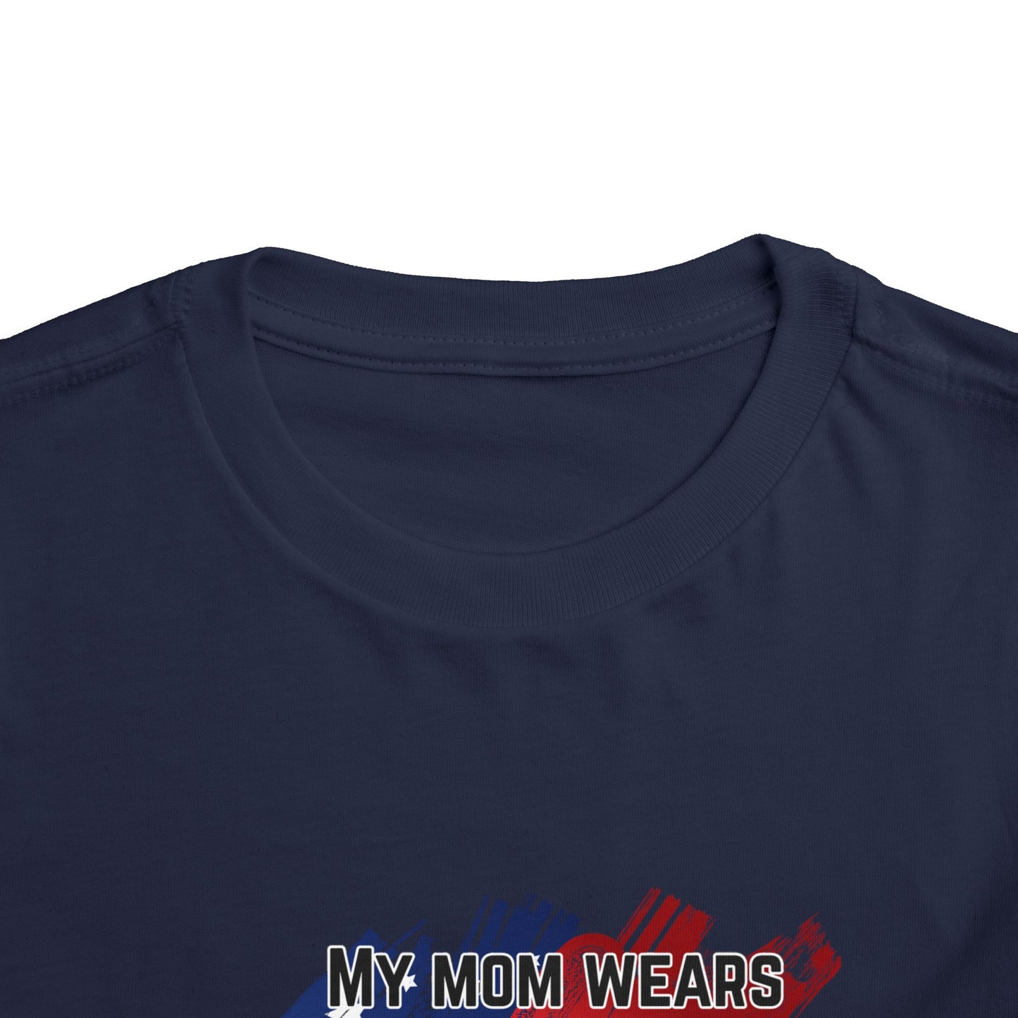 'My Mom Wears Combat Boots' Toddler Tee - Fun Kids Shirt, Gifts for Military Families, Cute Toddler Outfit, Everyday Wear, Unique Baby Tee