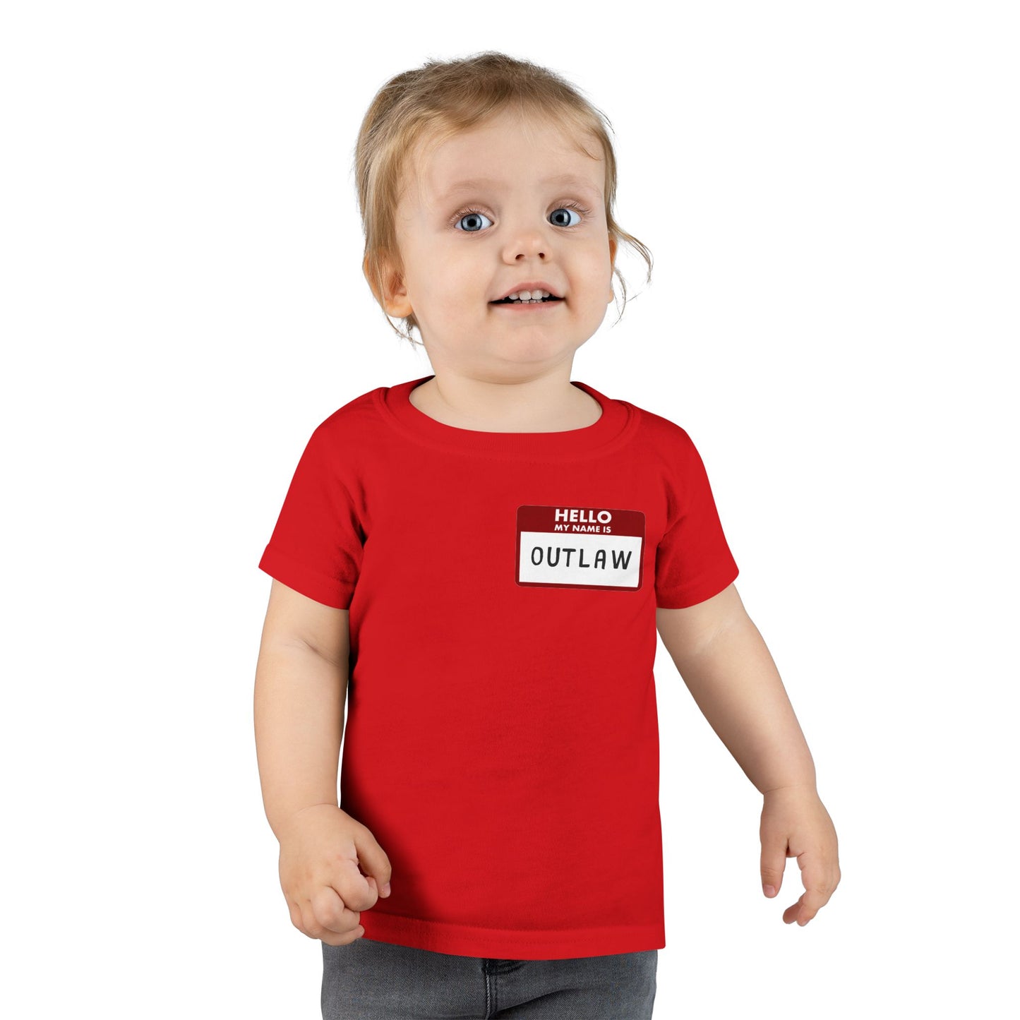 'What Daddy says is Law' Outlaw Toddler T-Shirt | Fun Playful Tee for Kids | Unique Gift Idea, Casual Wear