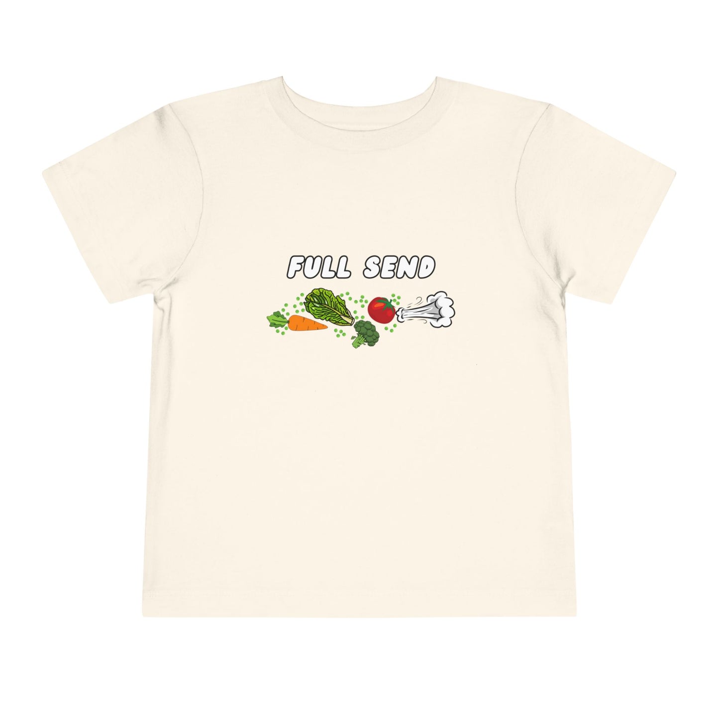 Full Send Toddler Tee, Fun Children's Shirt, Adorable Gift for Kids, Playful Outfit, Everyday Wear, Birthday Gift, Veggie Theme