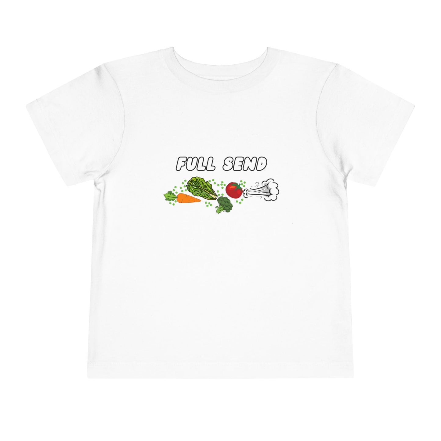 Full Send Toddler Tee, Fun Children's Shirt, Adorable Gift for Kids, Playful Outfit, Everyday Wear, Birthday Gift, Veggie Theme