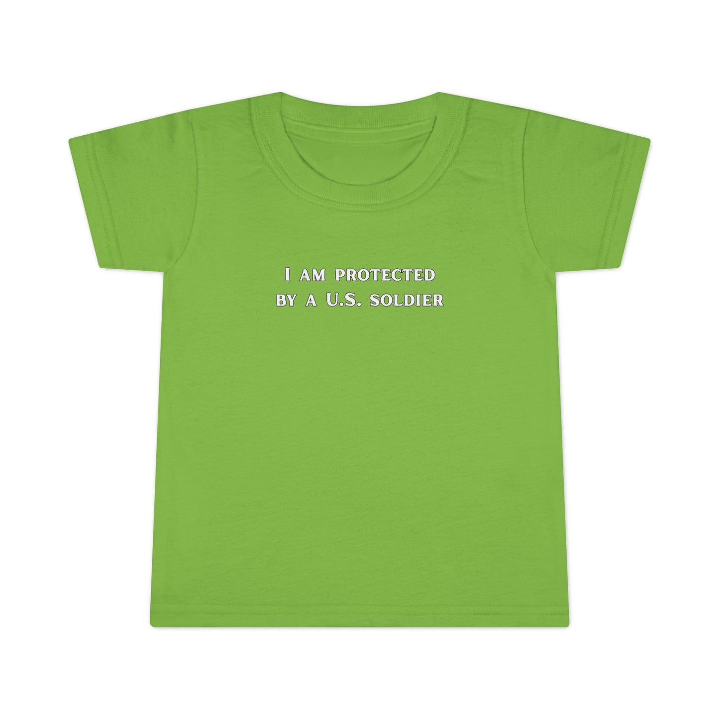 ' I Am Protected by a U.S. Soldier' Toddler T-Shirt - Patriotic Tee for Kids