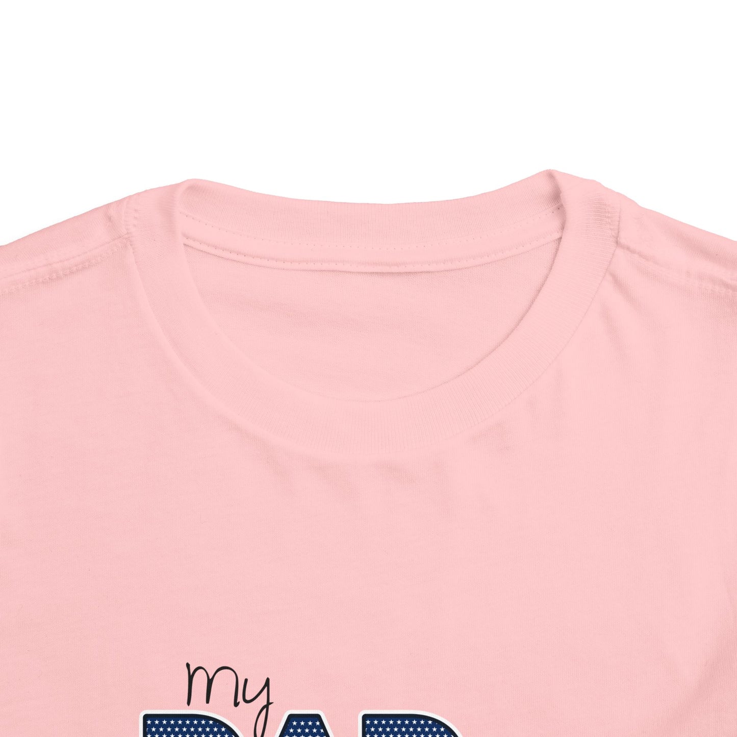 'My Dad Wears Dog Tags' Patriotic Toddler Tee