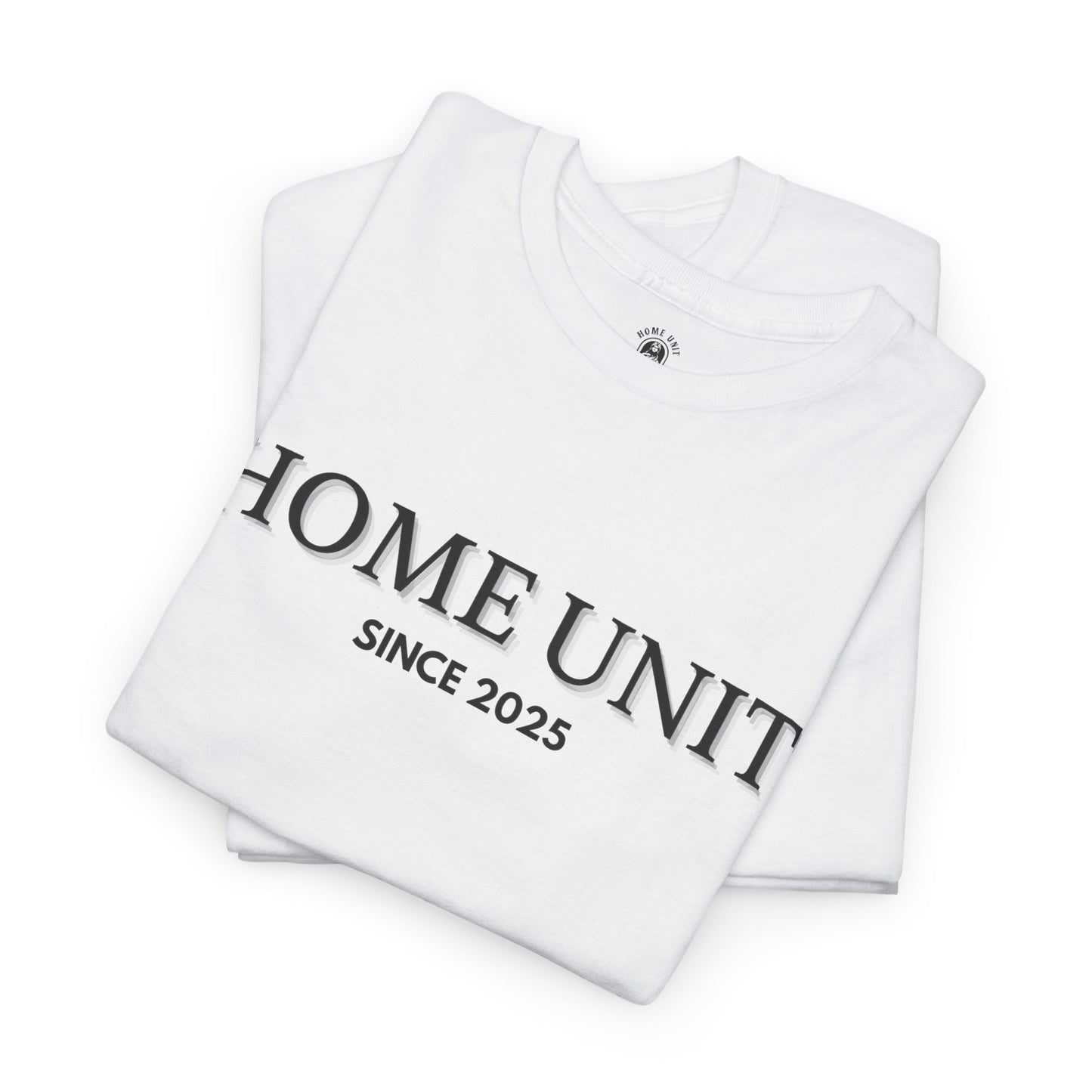'Home Unit' with QR code Sleeve Unisex Heavy Cotton Tee, Casual Wear, Gift for Home Lovers, Everyday Comfort, Unisex Fashion, Trendy Statement Tee