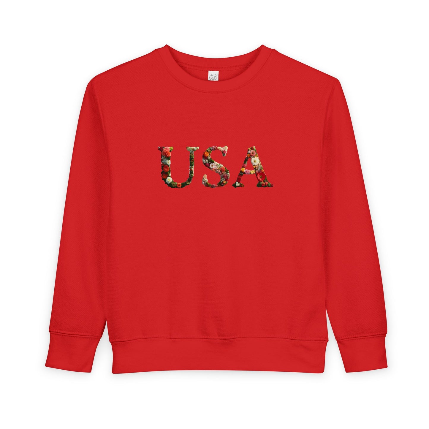'USA' Floral Toddler Sweatshirt