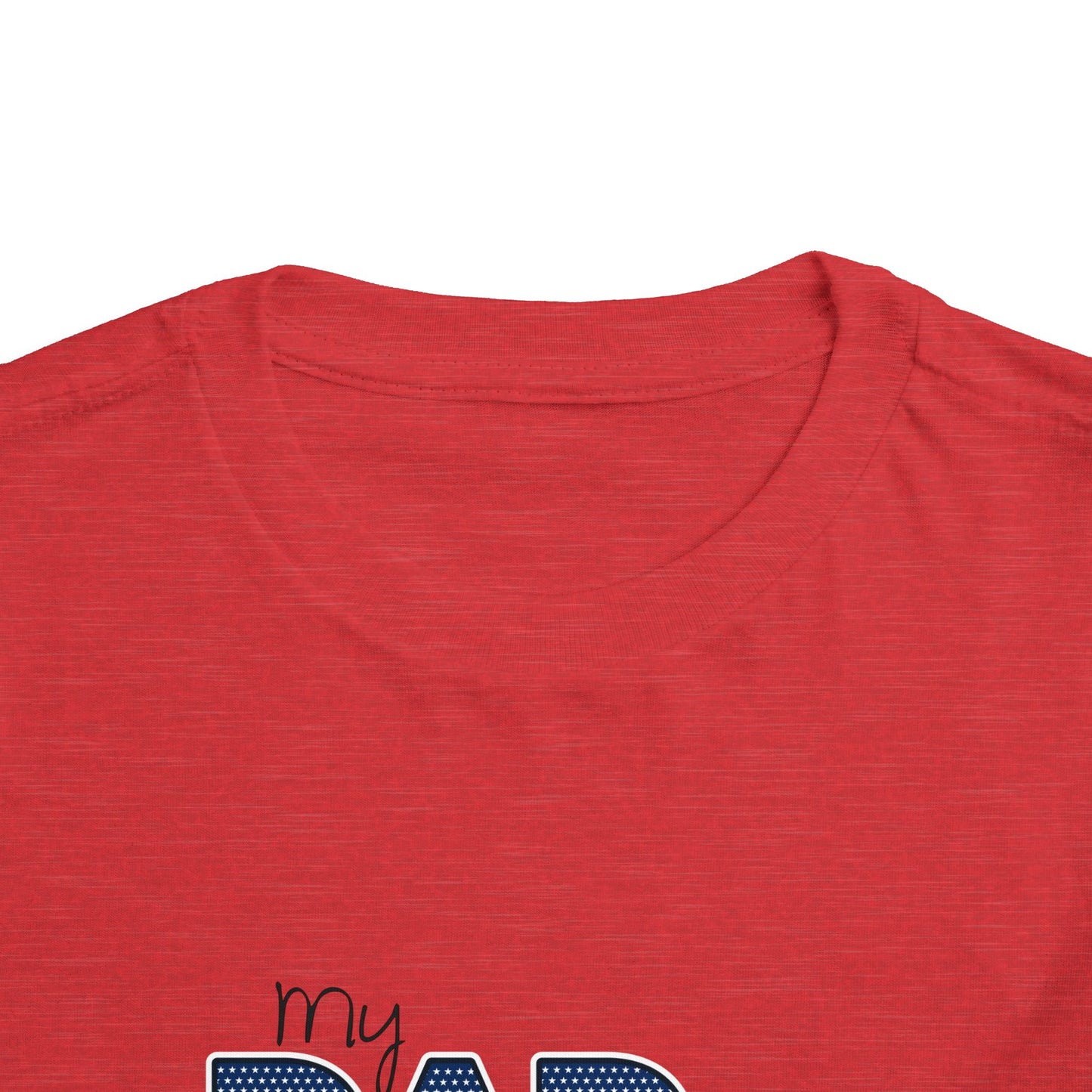 'My Dad Wears Dog Tags' Patriotic Toddler Tee