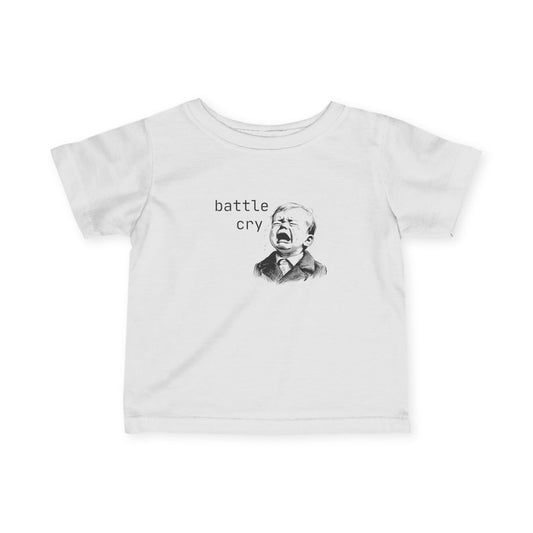 Battle Cry Infant Tee, Cute Baby Shirt, Funny Toddler Top, Unique Gift for Kids, Baby Shower Present, Baby Clothes