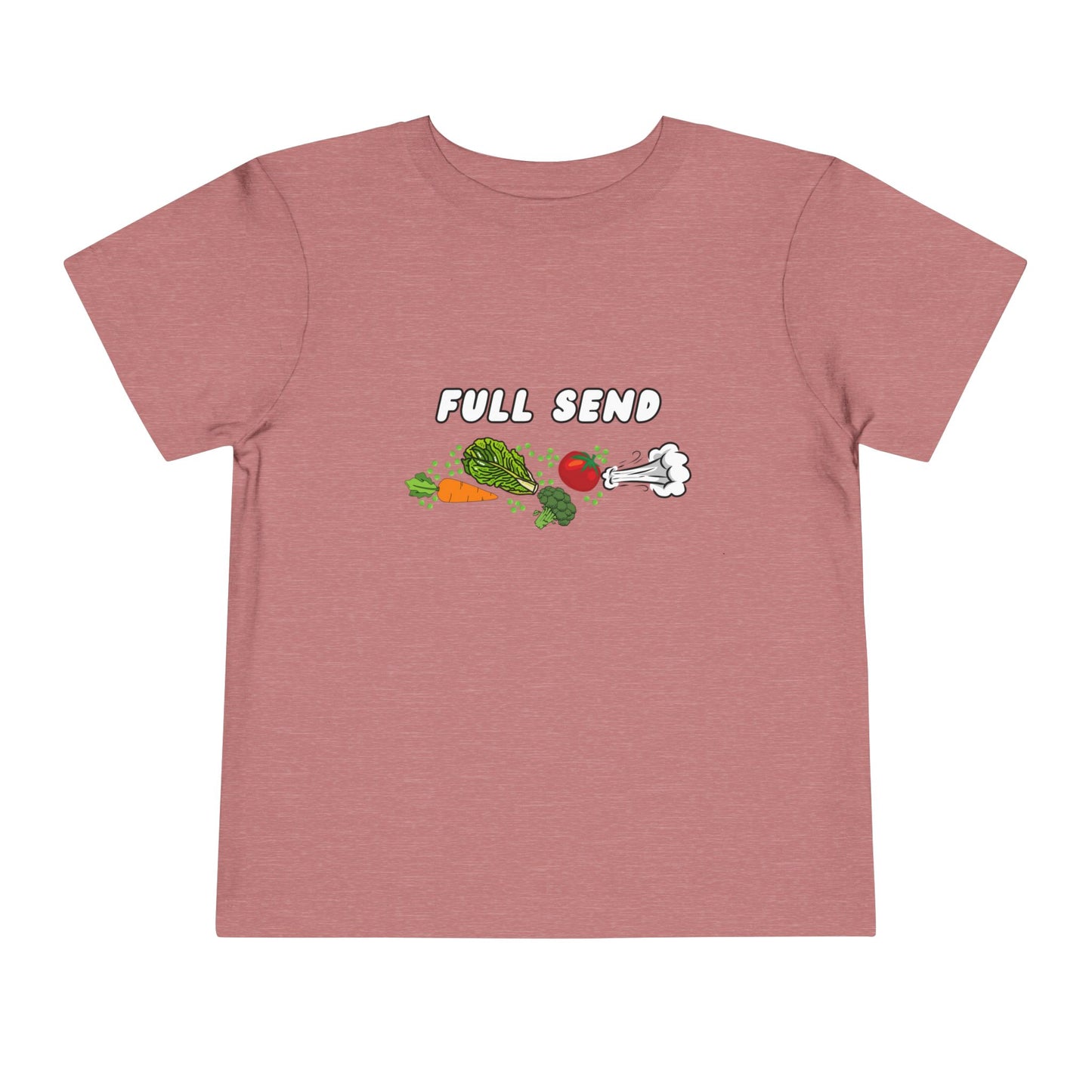 Full Send Toddler Tee, Fun Children's Shirt, Adorable Gift for Kids, Playful Outfit, Everyday Wear, Birthday Gift, Veggie Theme