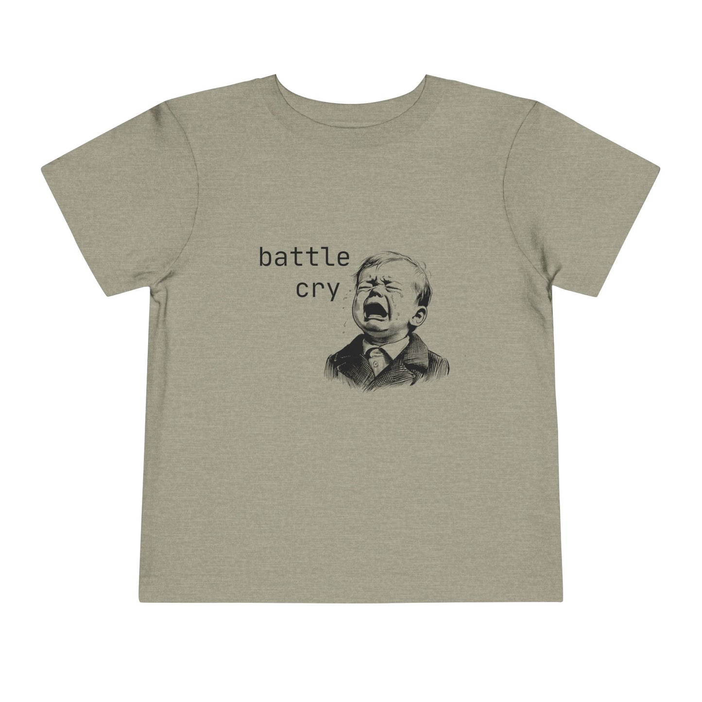 'Battle Cry' Toddler Tee, Funny Shirt, Humor Kids T-Shirt, Birthday Gift for Boys, Unique Baby Clothing, Everyday Playwear