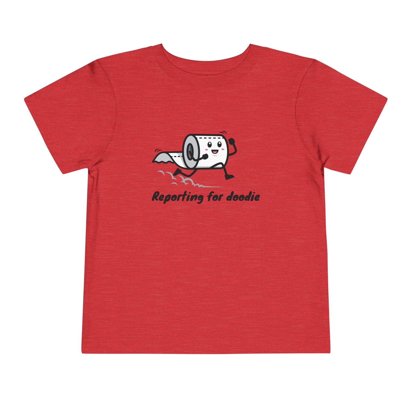 'Reporting for Doodie', Funny Toddler Shirt, Birthday Gift, Playdate Attire, Toddler Humor Tee