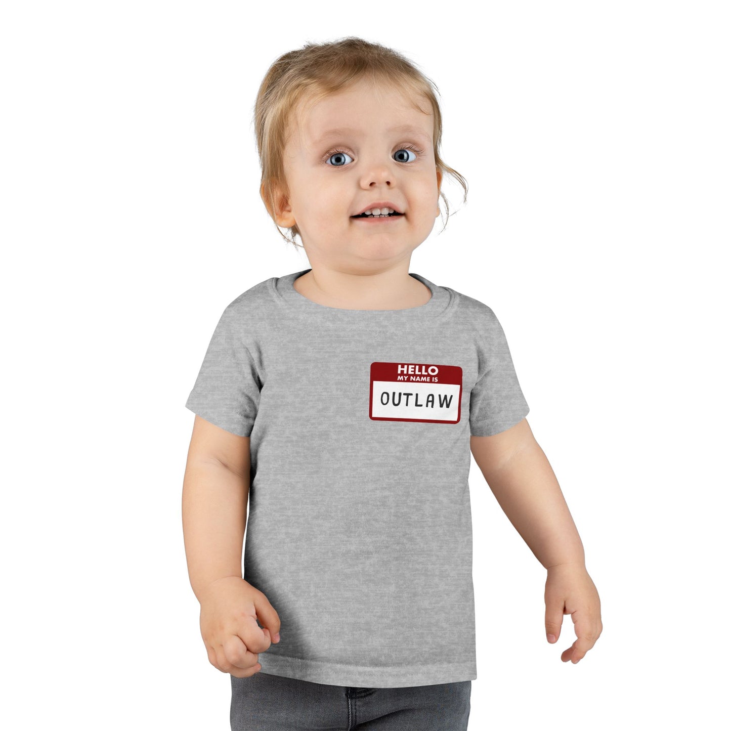 'What Daddy says is Law' Outlaw Toddler T-Shirt | Fun Playful Tee for Kids | Unique Gift Idea, Casual Wear