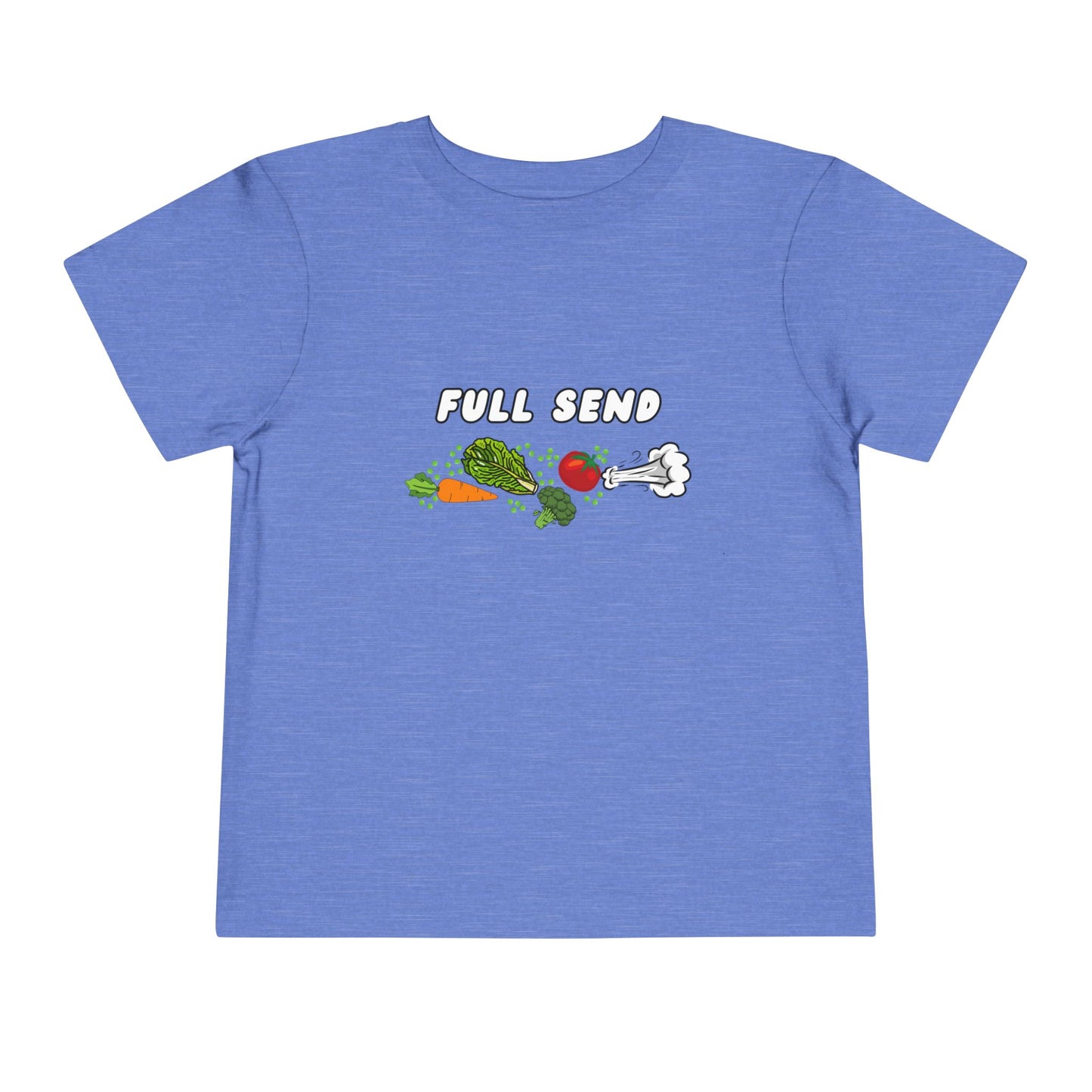 Full Send Toddler Tee, Fun Children's Shirt, Adorable Gift for Kids, Playful Outfit, Everyday Wear, Birthday Gift, Veggie Theme