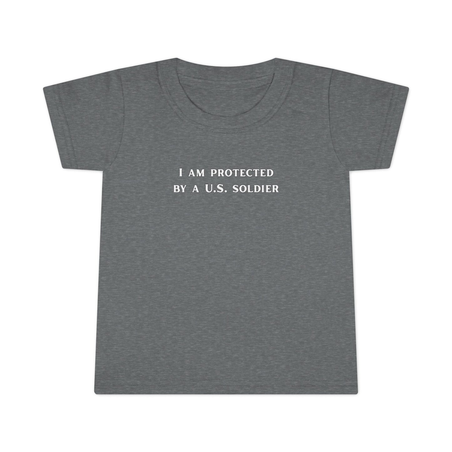 ' I Am Protected by a U.S. Soldier' Toddler T-Shirt - Patriotic Tee for Kids