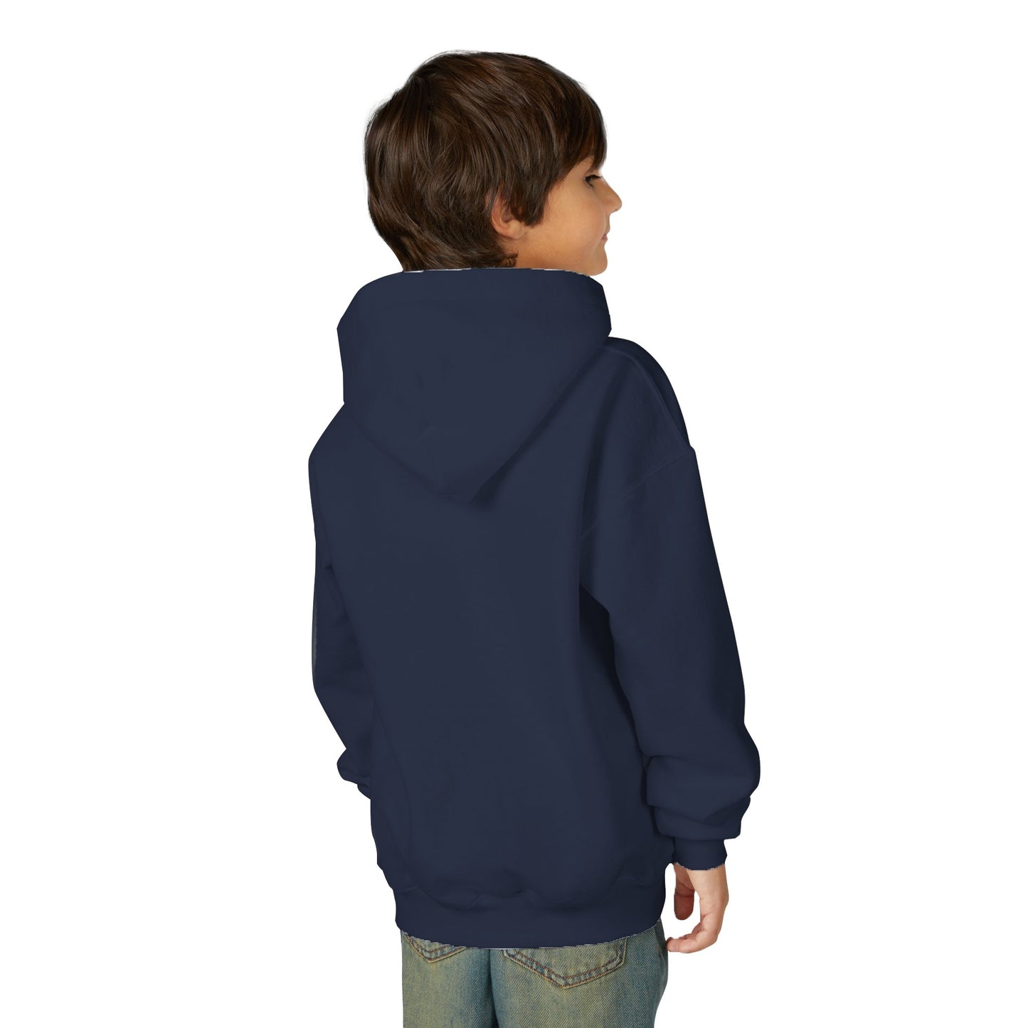‘Raised by Heroes’ Patriotic Youth Heavy Blend Hoodie, American Spirit Apparel