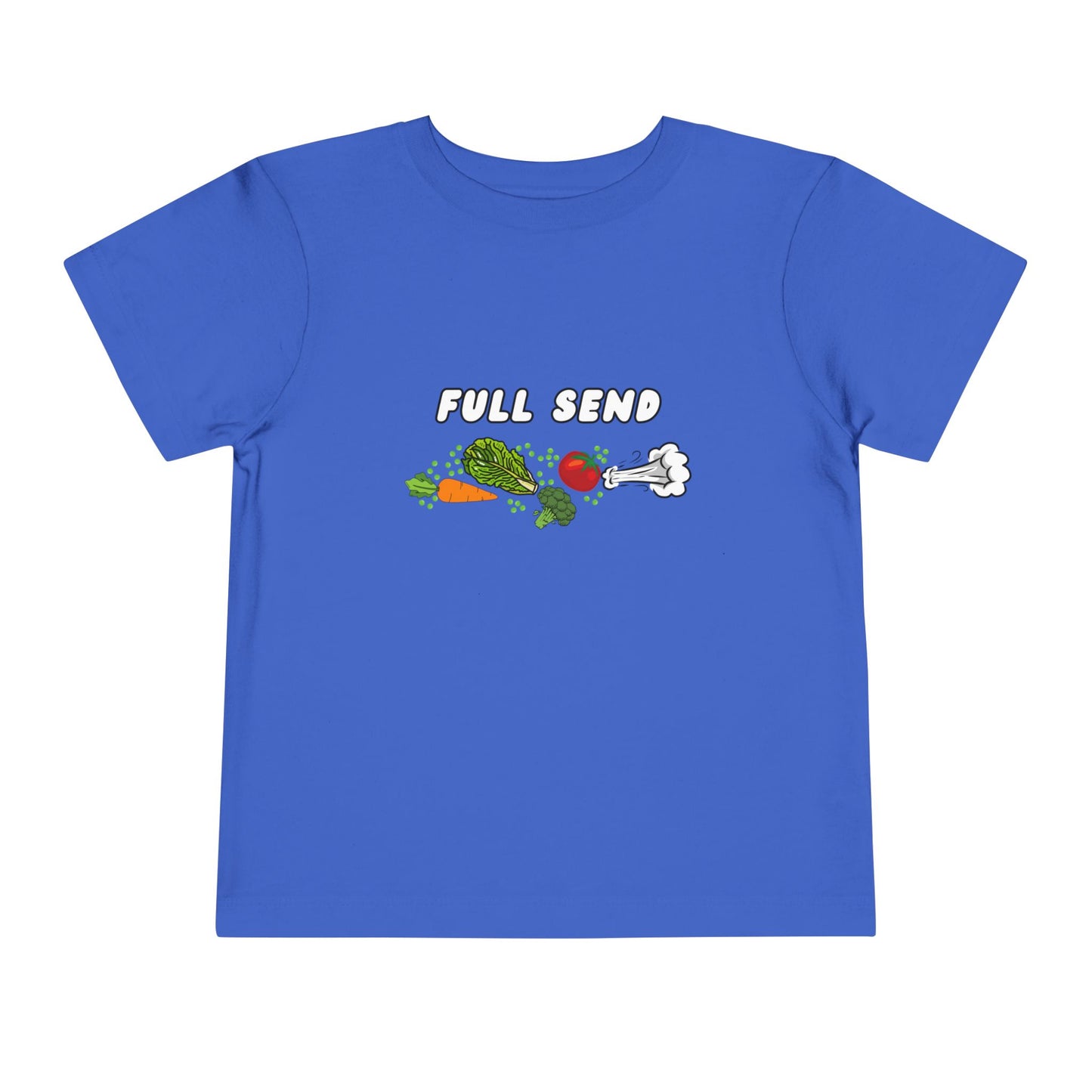 Full Send Toddler Tee, Fun Children's Shirt, Adorable Gift for Kids, Playful Outfit, Everyday Wear, Birthday Gift, Veggie Theme