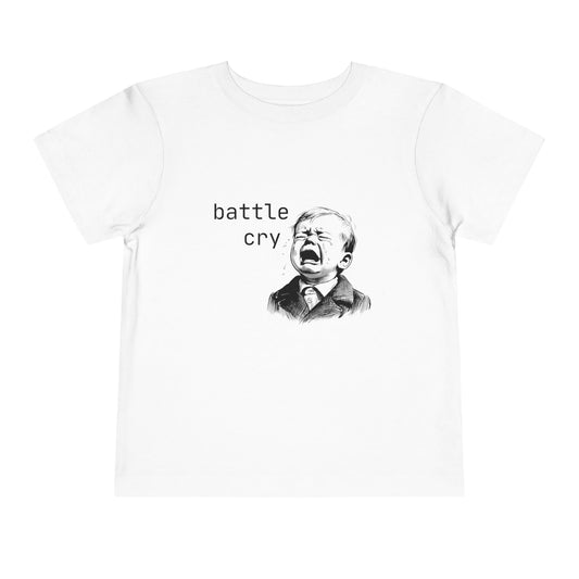 'Battle Cry' Toddler Tee, Funny Shirt, Humor Kids T-Shirt, Birthday Gift for Boys, Unique Baby Clothing, Everyday Playwear