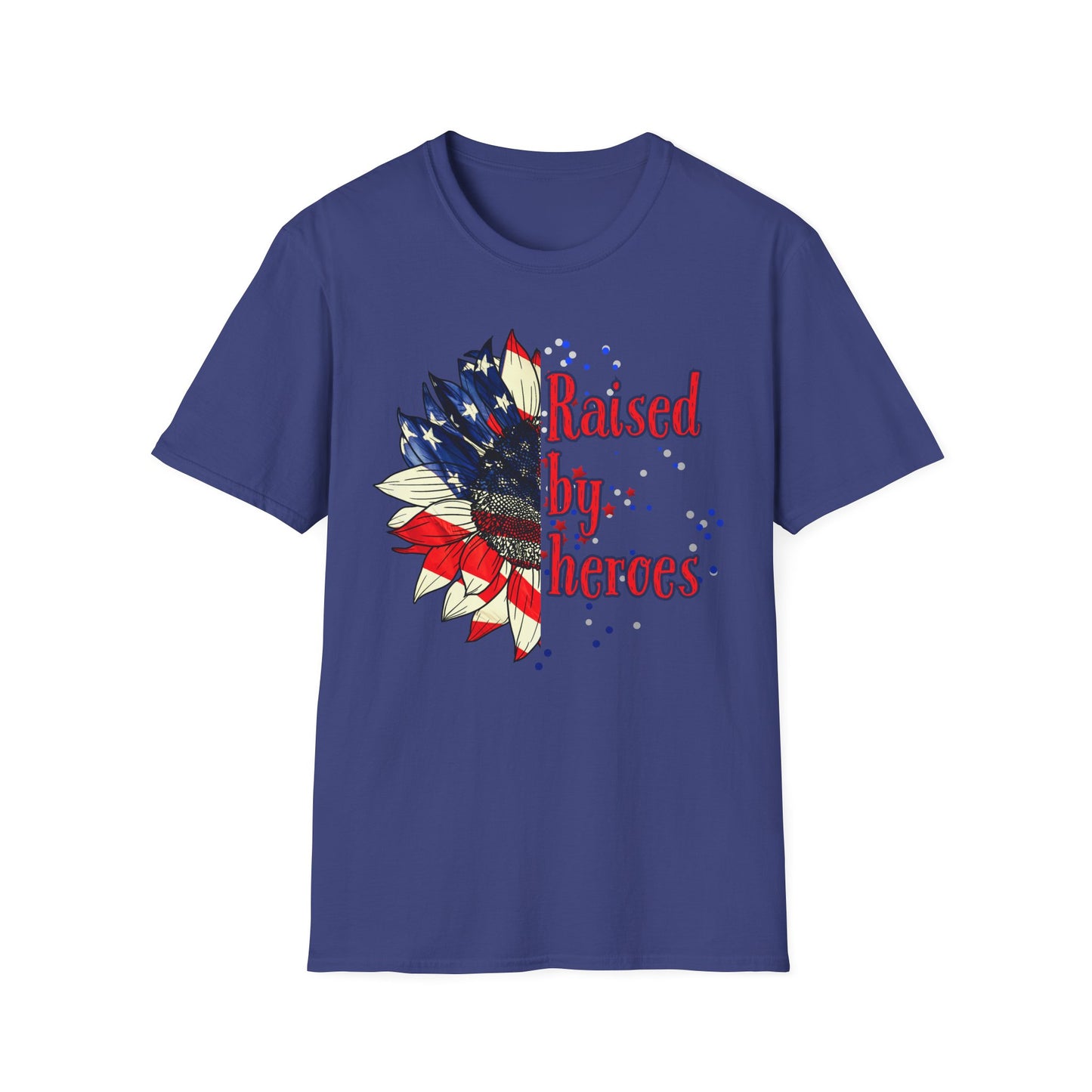 'Raised by Heroes' Unisex T-Shirt, Memorial Day Gift, Patriotic Tee, Veteran's Day Shirt, Gift for Military Families, Red White and Blue Shirt