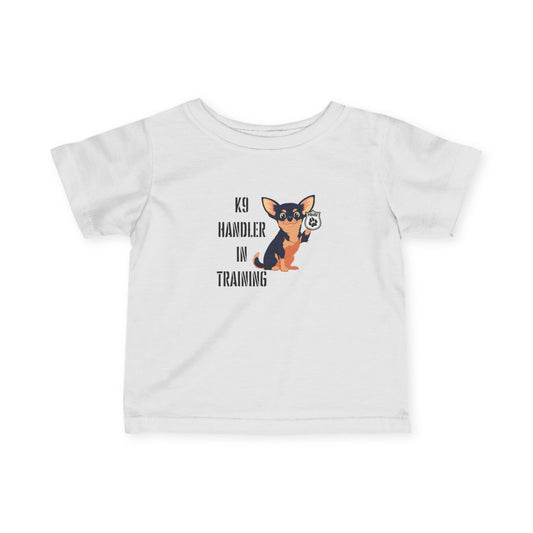 K9 Handler Infant Tee - Adorable Pet Training Shirt for Toddlers, Cute Dog Lover Gift, Baby Shower Gift, Animal Training Tee