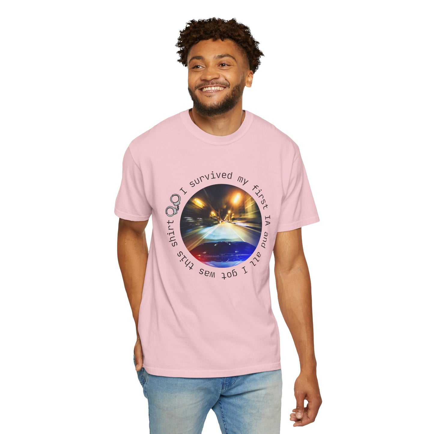 I Survived My First IA Unisex Garment-Dyed T-shirt - Law Enforcement Milestone