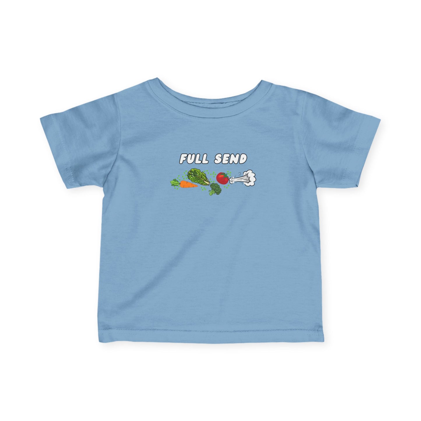 "Full Send" Infant Jersey T-Shirt, Toddler Summer Outfit, Kids Graphic Tee, Fun Baby Gift, Playful Shirt for Every Occasion