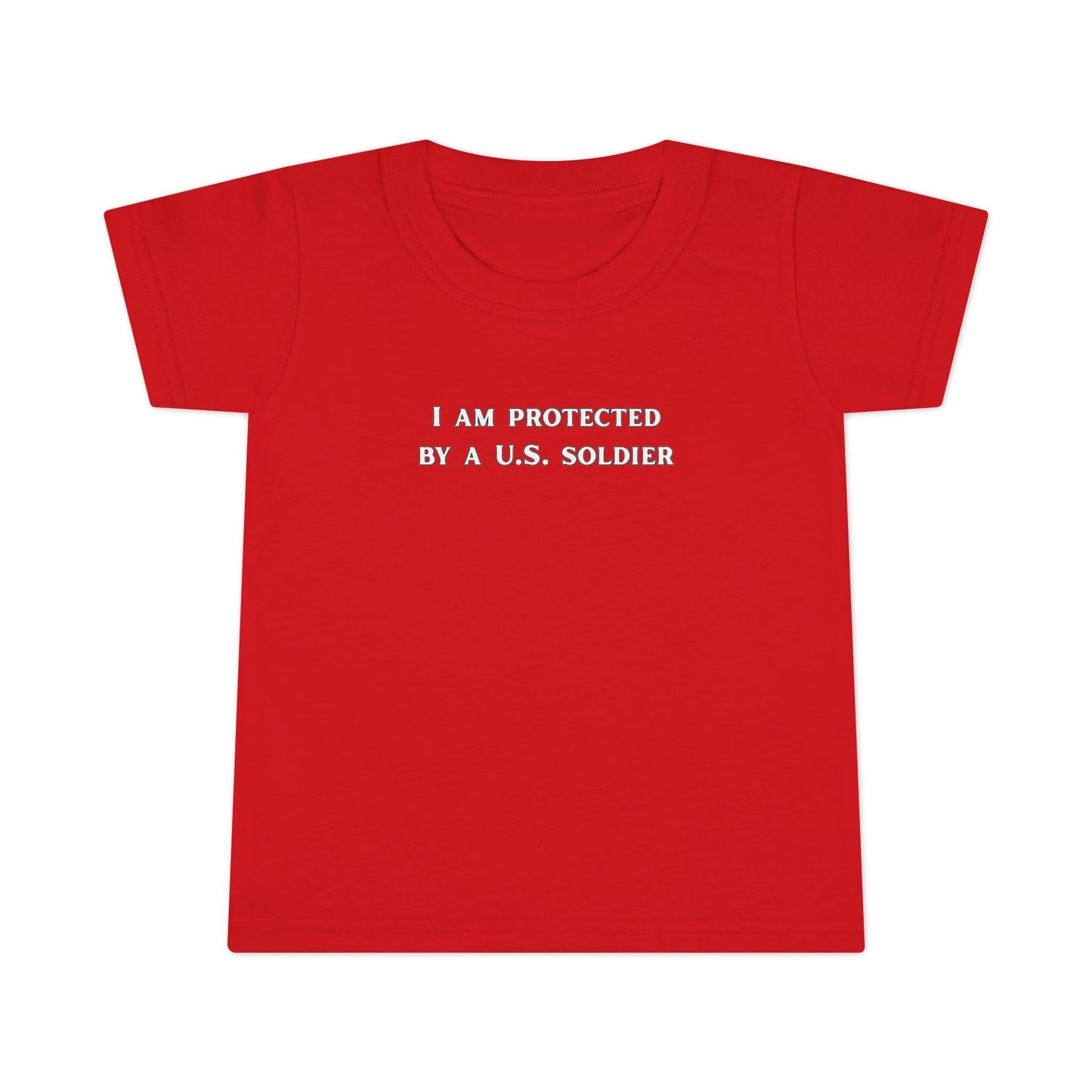 ' I Am Protected by a U.S. Soldier' Toddler T-Shirt - Patriotic Tee for Kids