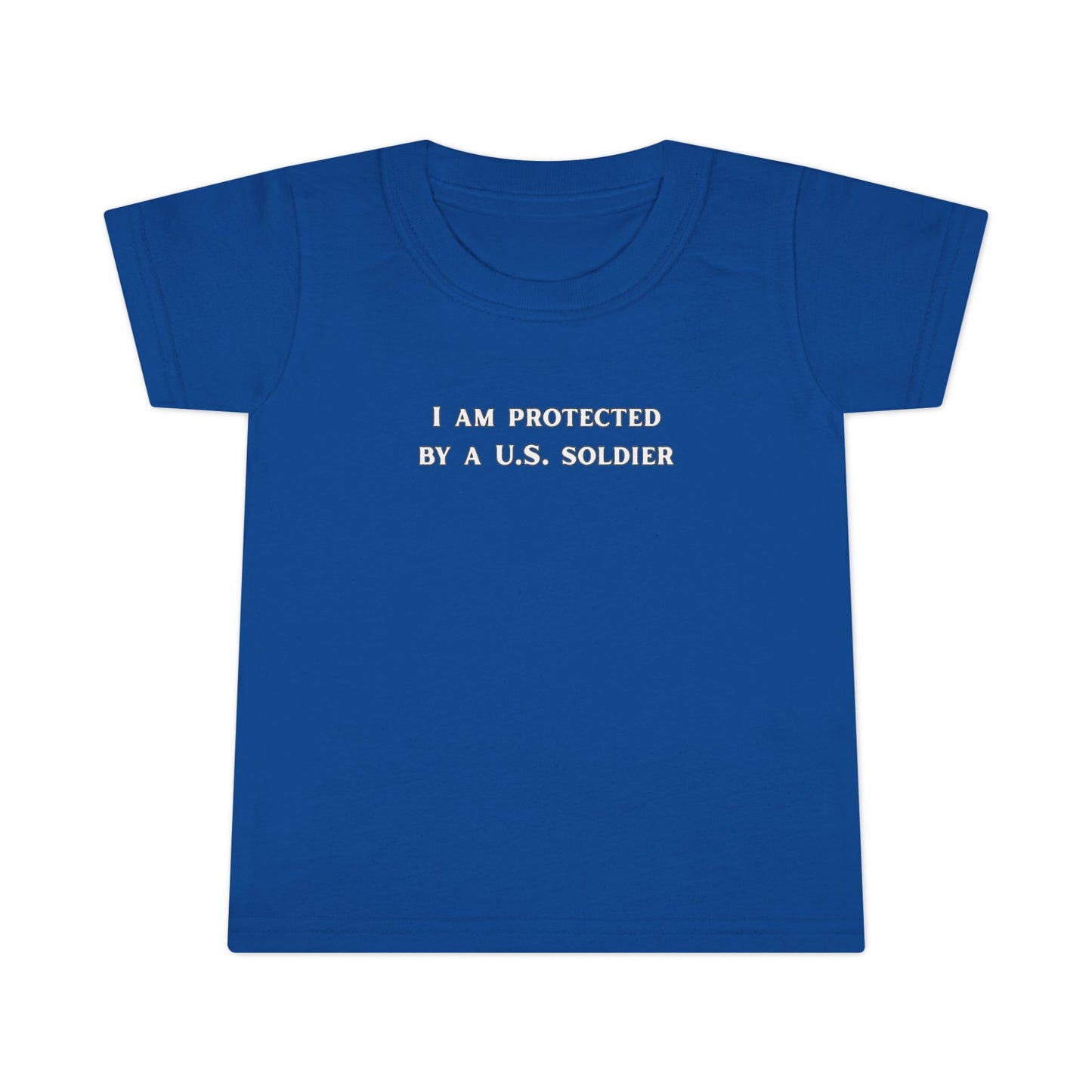 ' I Am Protected by a U.S. Soldier' Toddler T-Shirt - Patriotic Tee for Kids